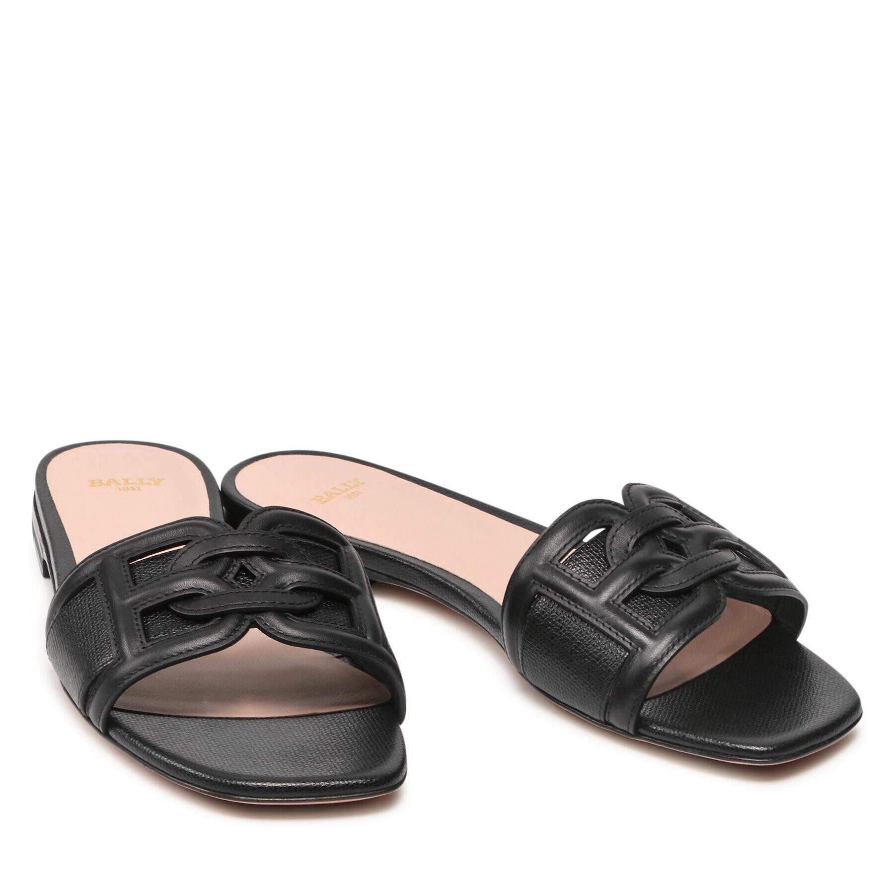 Bally Чехли Peoni Flat 6239494 Черен - Pepit.bg