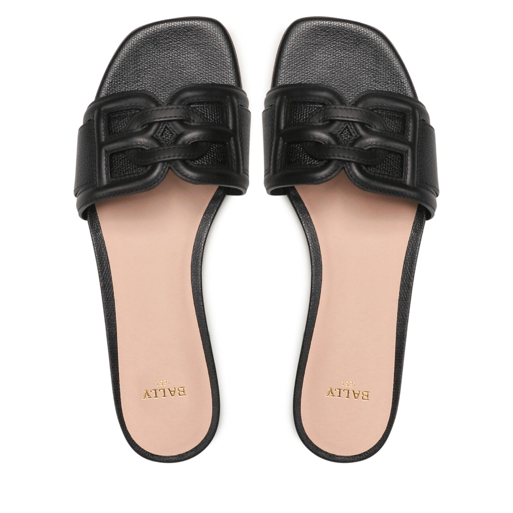 Bally Чехли Peoni Flat 6239494 Черен - Pepit.bg