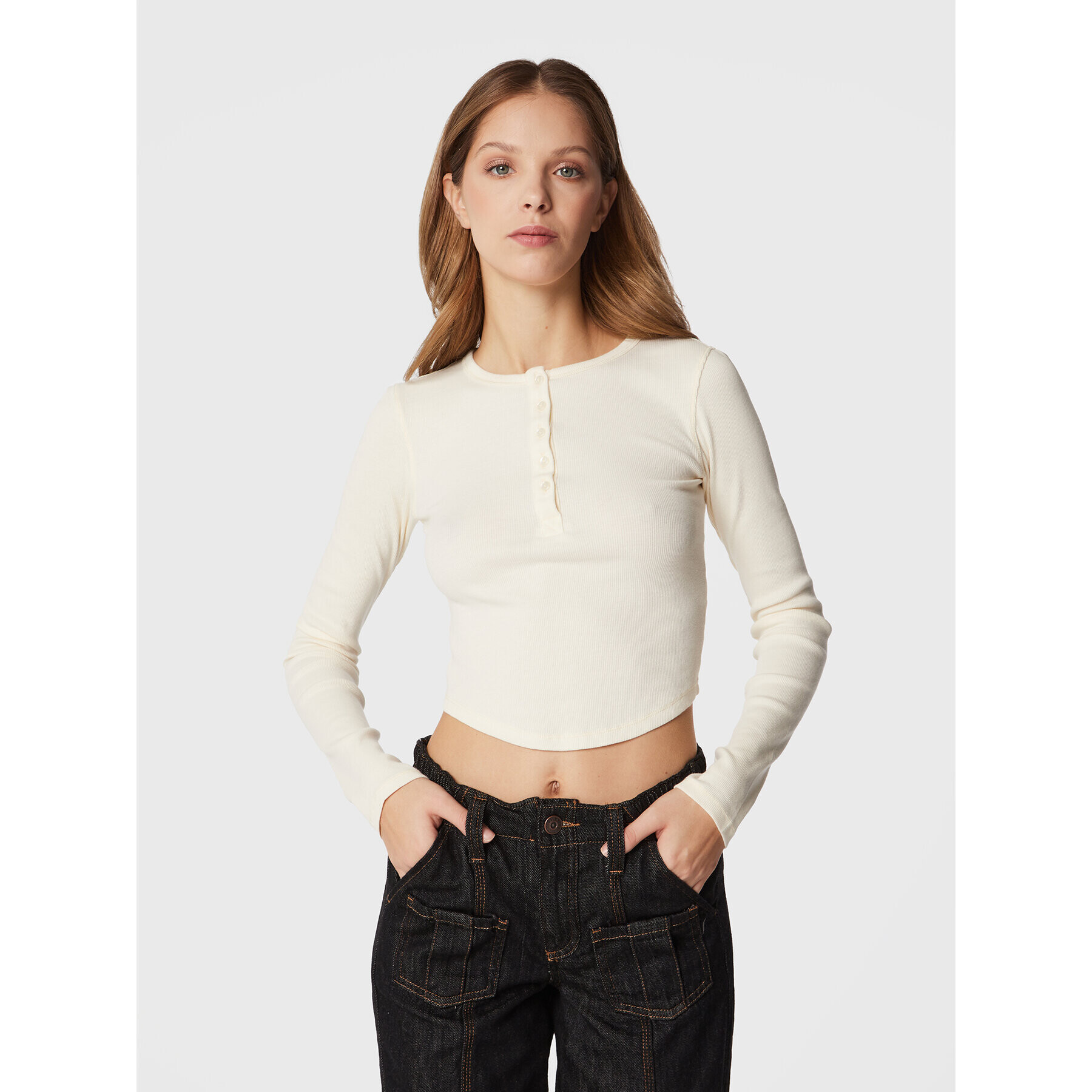 BDG Urban Outfitters Блуза 75260075 Екрю Regular Fit - Pepit.bg