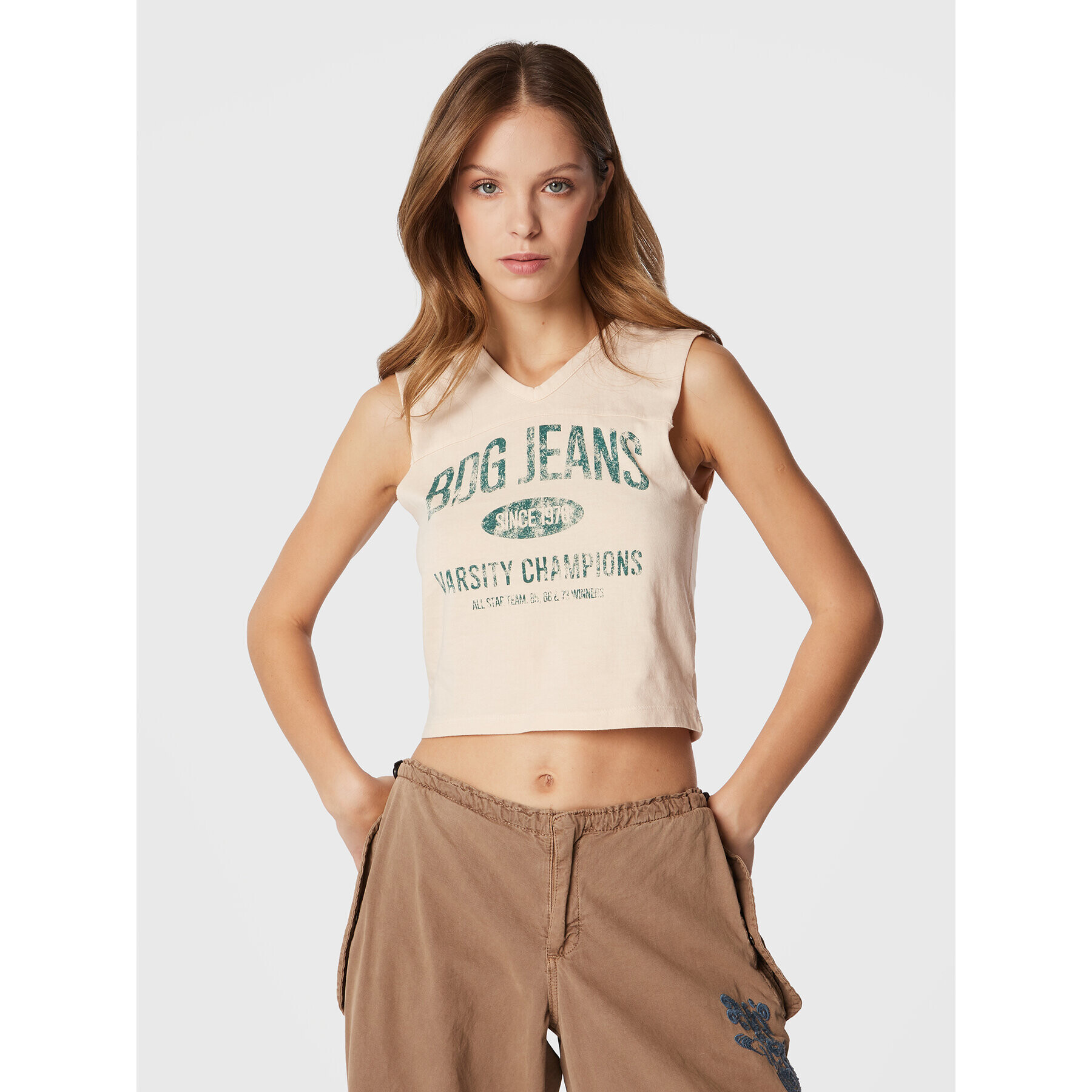 BDG Urban Outfitters Блуза 75440024 Екрю Regular Fit - Pepit.bg