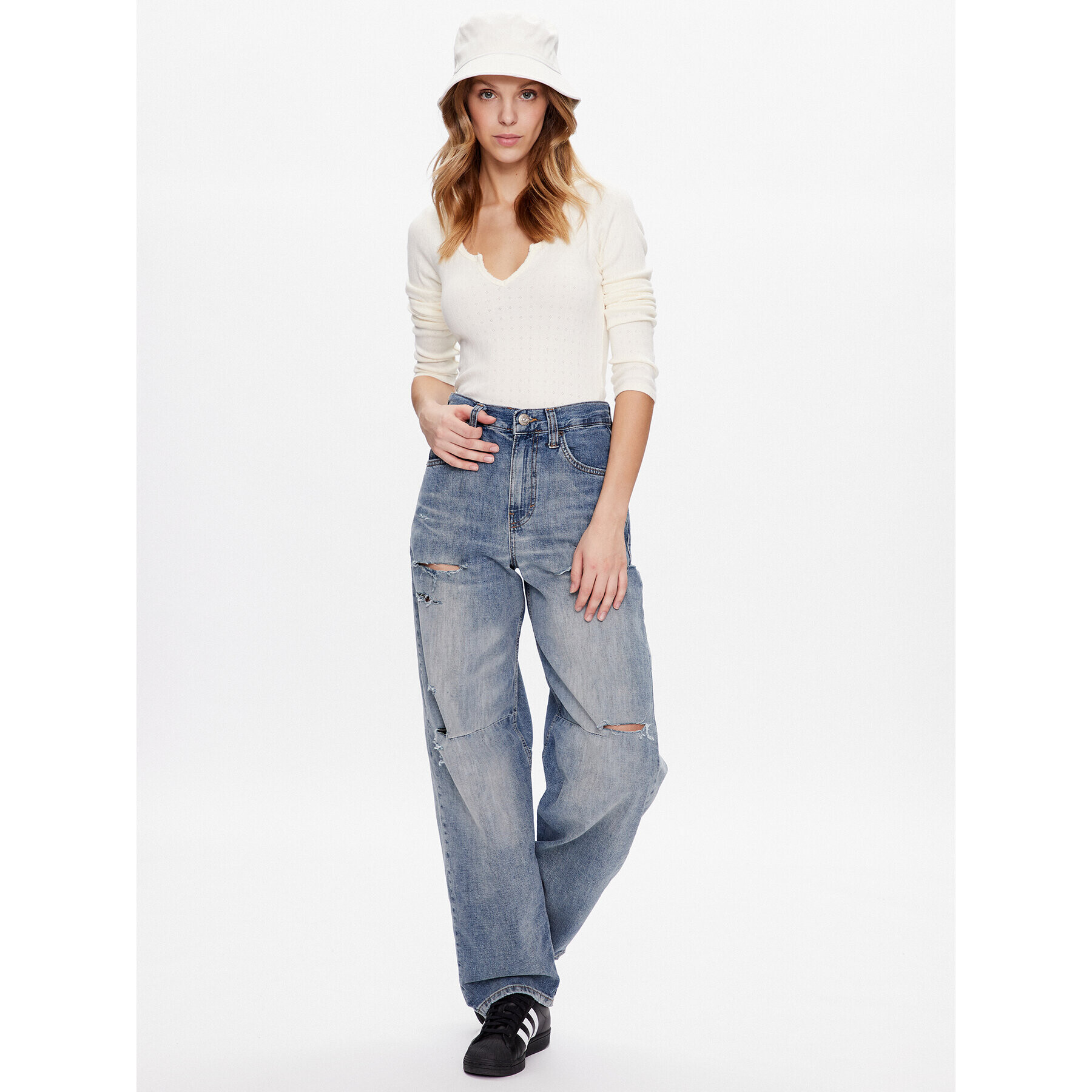 BDG Urban Outfitters Дънки BDG LOGAN CINCH RIPPED 76473453 Тъмносин Relaxed Fit - Pepit.bg