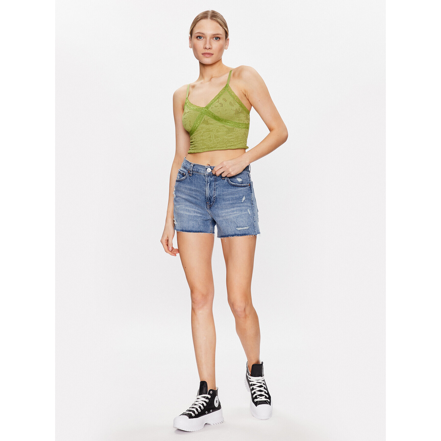 BDG Urban Outfitters Дънкови шорти BDG ALINE VINT STRETCH 76832062 Син Regular Fit - Pepit.bg