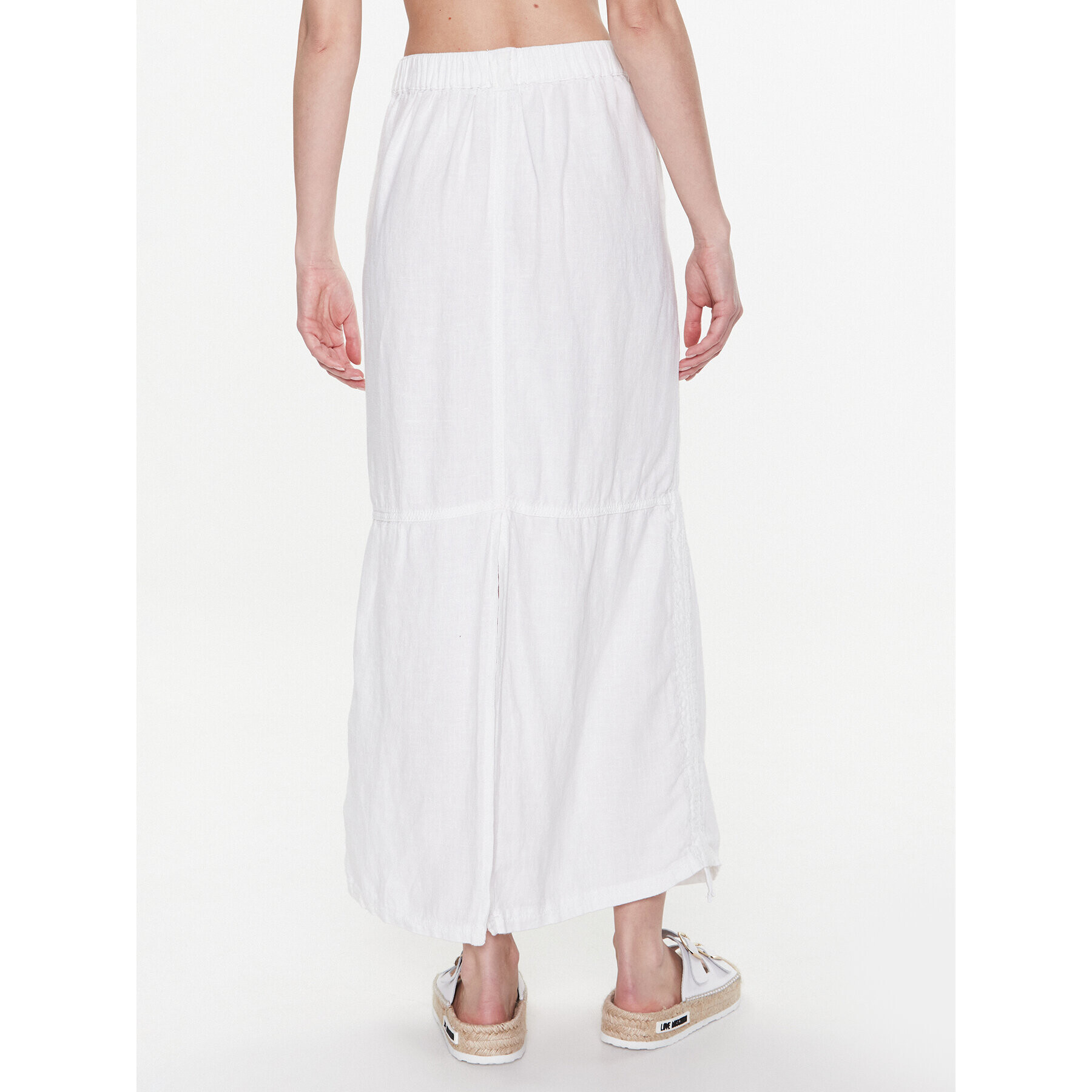 BDG Urban Outfitters Макси пола BDG BAGGY LINEN SKIRT 76472083 Бял - Pepit.bg