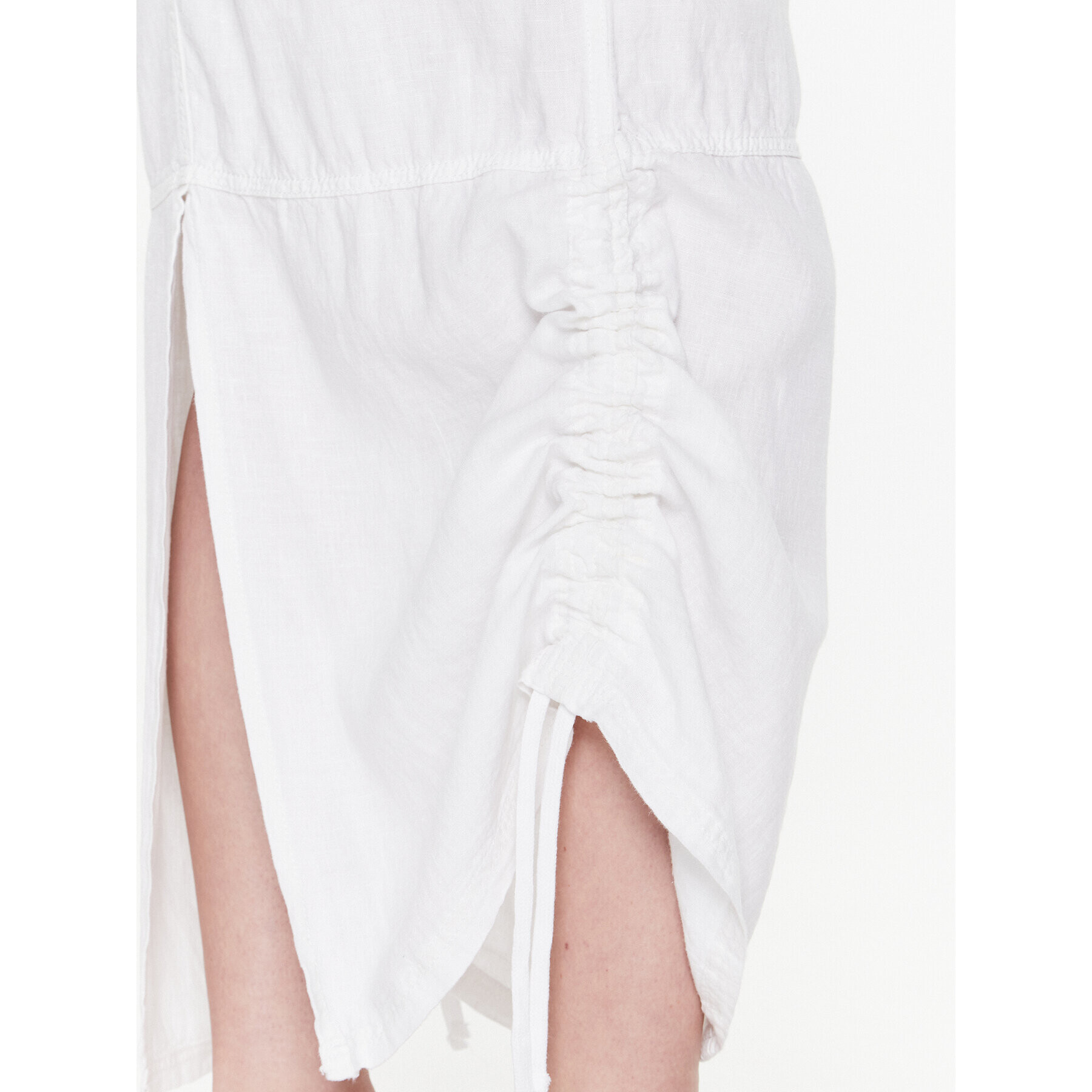 BDG Urban Outfitters Макси пола BDG BAGGY LINEN SKIRT 76472083 Бял - Pepit.bg