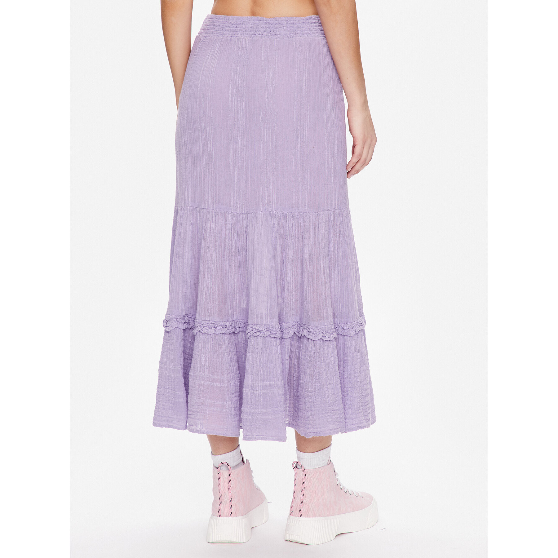 BDG Urban Outfitters Макси пола BDG LILAC LINEN SKIRT 76472034 Виолетов Loose Fit - Pepit.bg