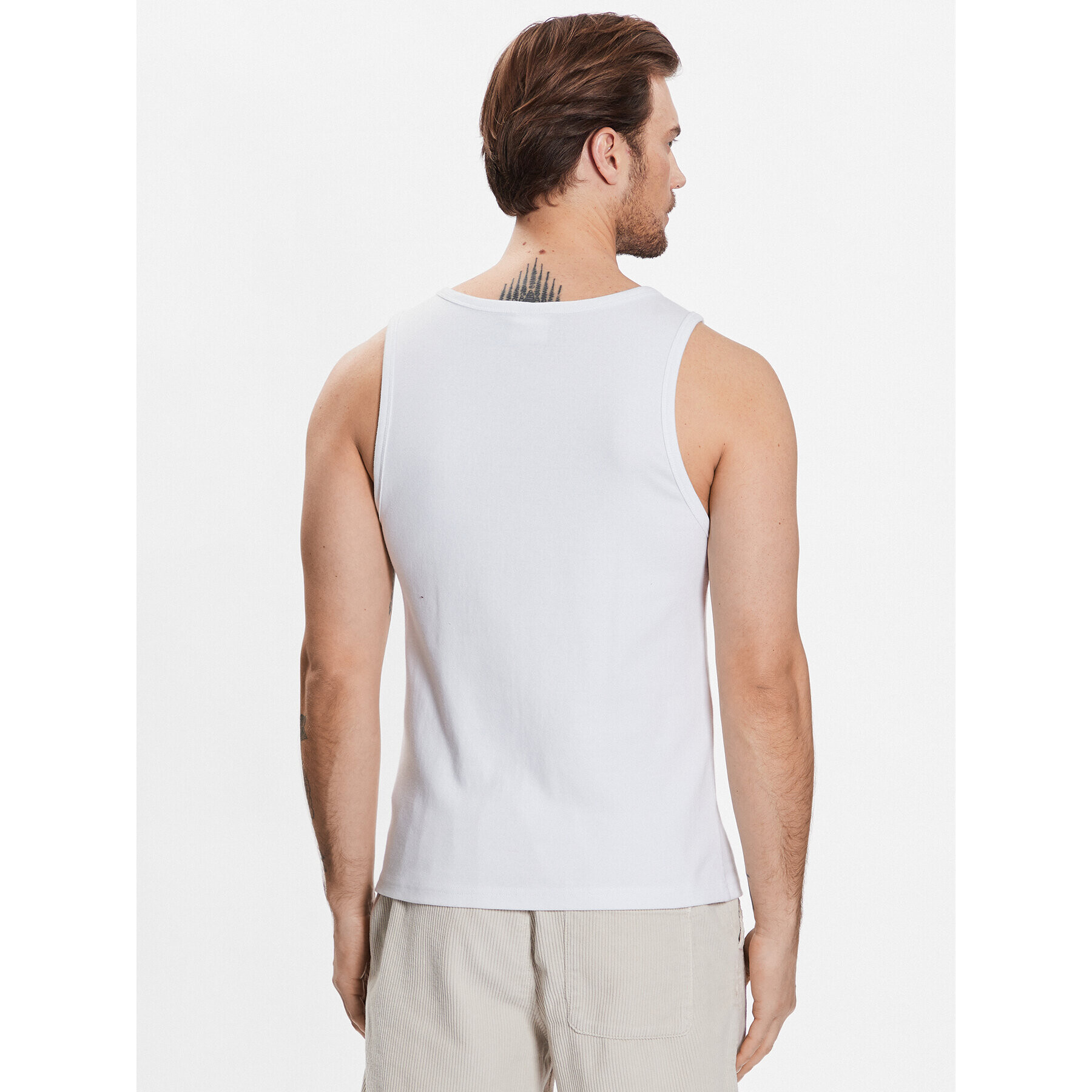 BDG Urban Outfitters Мъжки топ BDG BADGE VEST 76520659 Бял Classic Fit - Pepit.bg