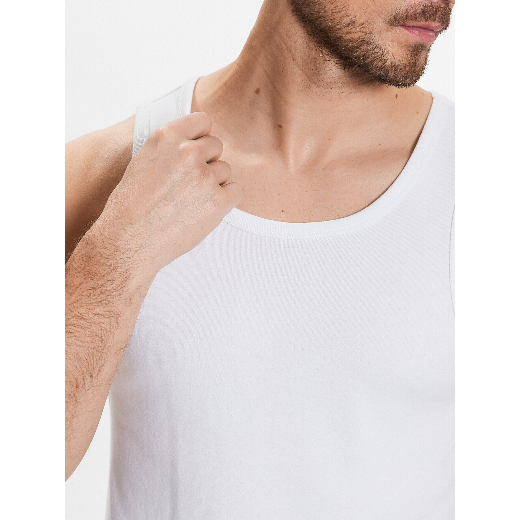 BDG Urban Outfitters Мъжки топ BDG BADGE VEST 76520659 Бял Classic Fit - Pepit.bg