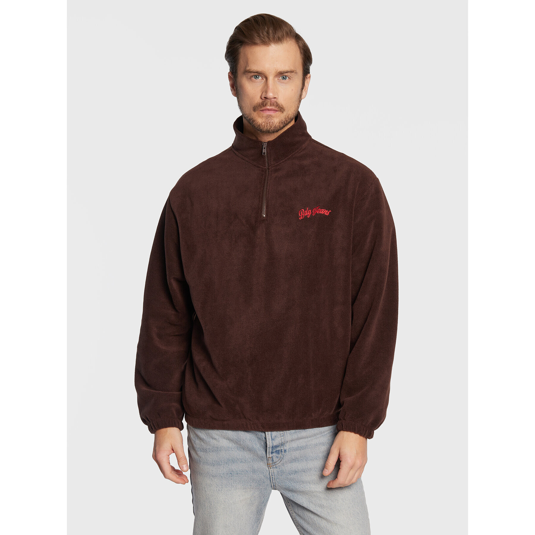BDG Urban Outfitters Полар 75327072 Кафяв Relaxed Fit - Pepit.bg