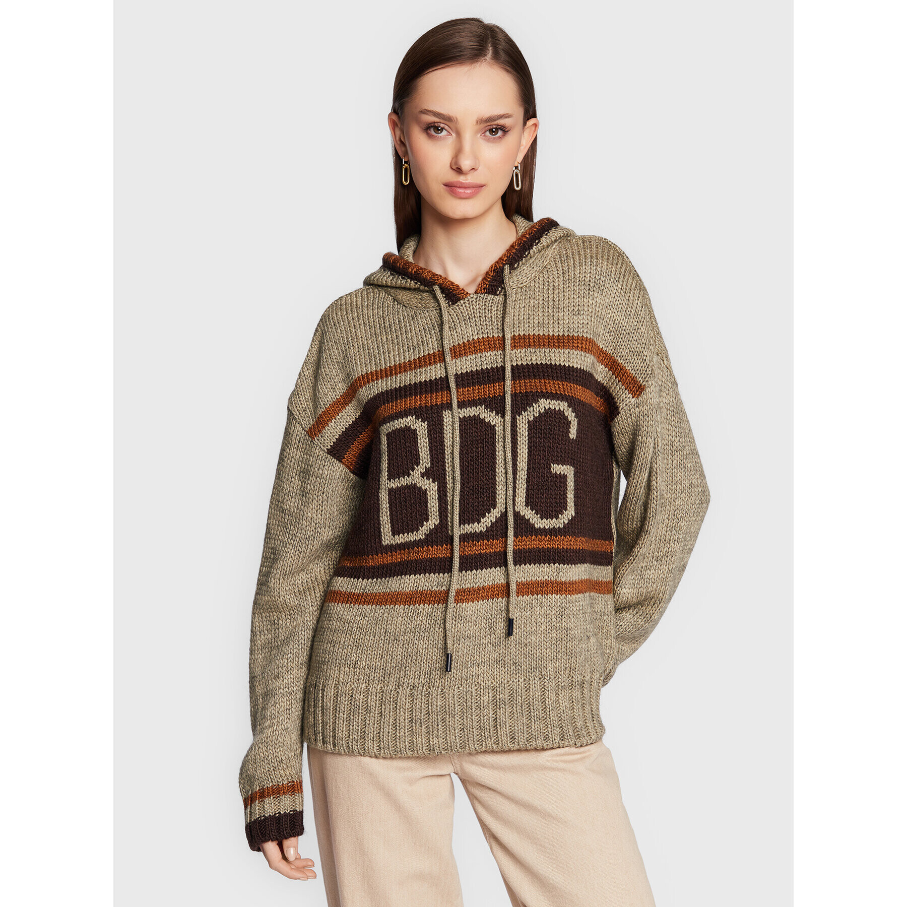 BDG Urban Outfitters Пуловер 75438135 Бежов Regular Fit - Pepit.bg