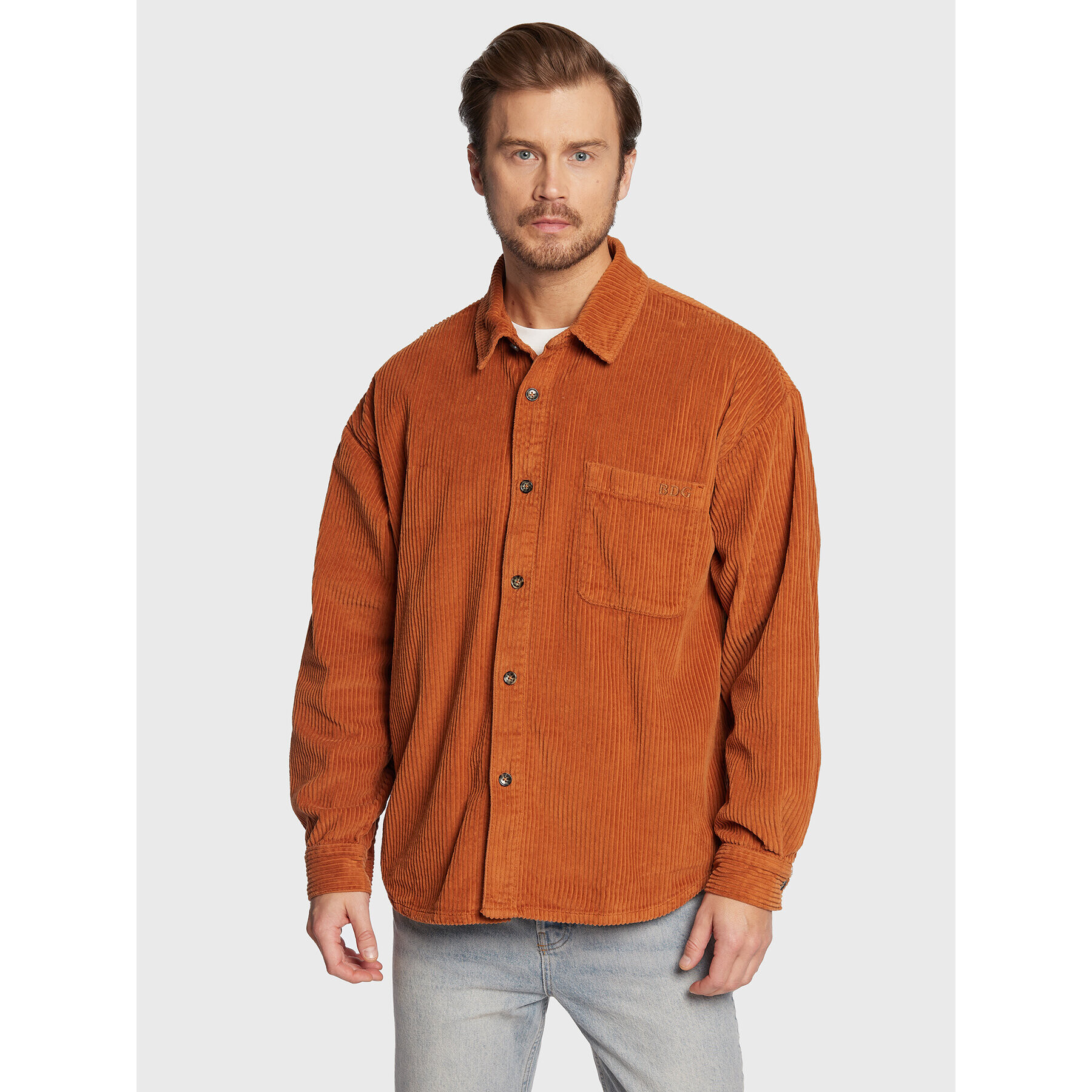 BDG Urban Outfitters Риза 75329755 Кафяв Regular Fit - Pepit.bg