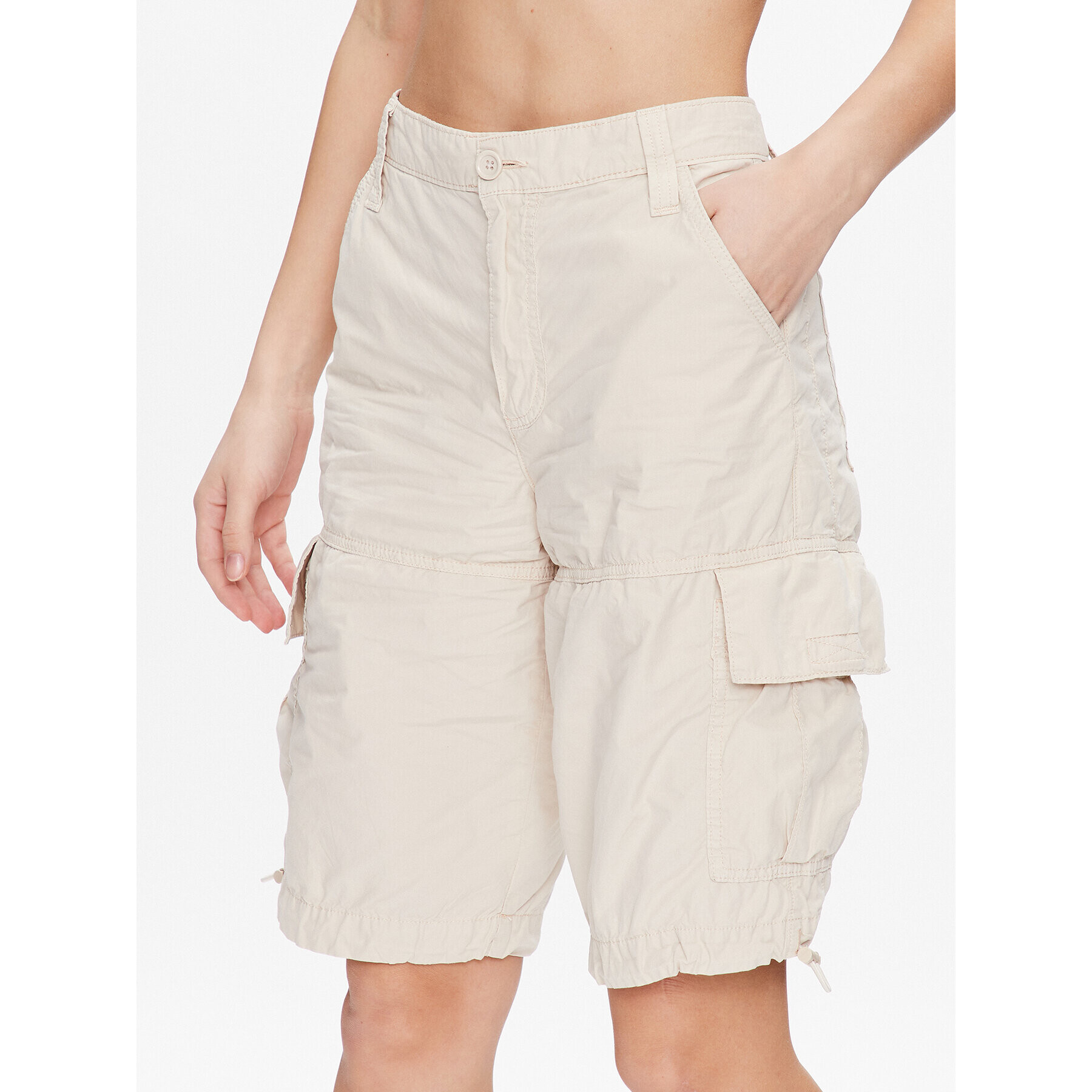 BDG Urban Outfitters Шорти от плат BDG BOARD Y2K CARGO SHORT 76476043 Екрю Regular Fit - Pepit.bg