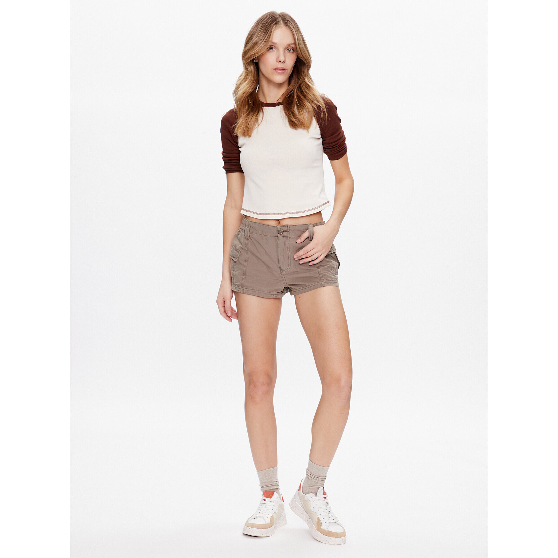 BDG Urban Outfitters Шорти от плат BDG SUMMER Y2K SHORT 76476258 Зелен Regular Fit - Pepit.bg