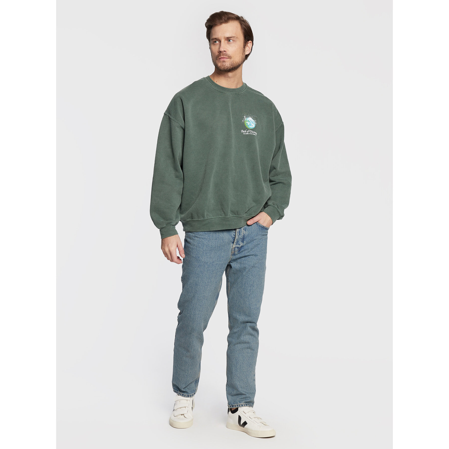 BDG Urban Outfitters Суитшърт 76134857 Зелен Relaxed Fit - Pepit.bg