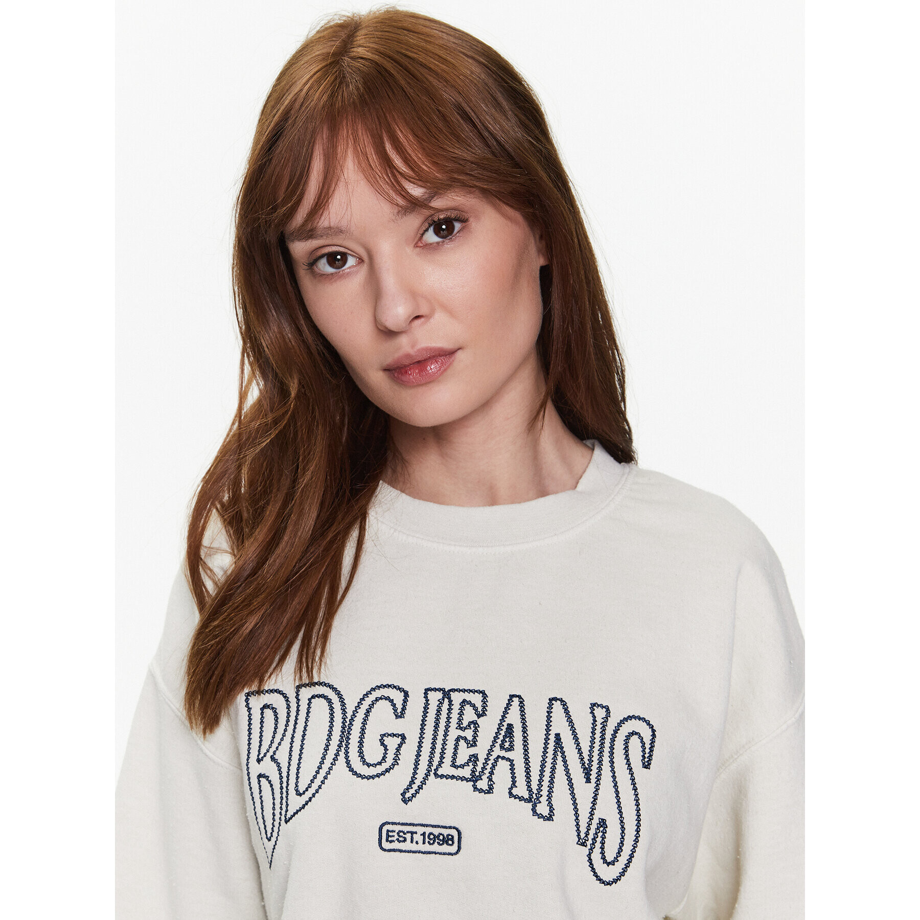 BDG Urban Outfitters Суитшърт BDG EMBROIDERED SWEAT 76470806 Бежов Oversize - Pepit.bg