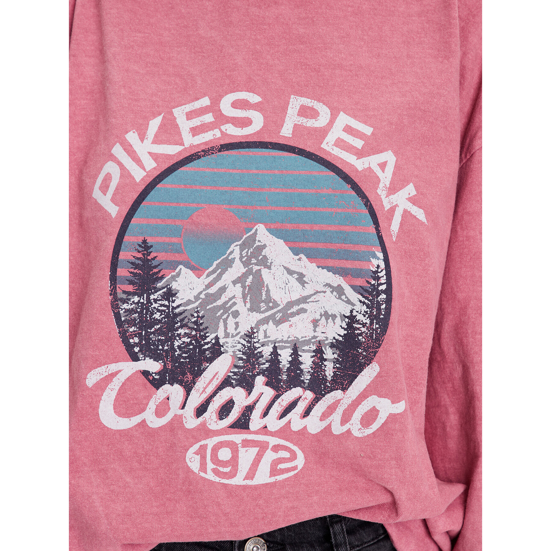 BDG Urban Outfitters Суитшърт BDG PIKES PEAKS SKATE LS 76471234 Розов Oversize - Pepit.bg