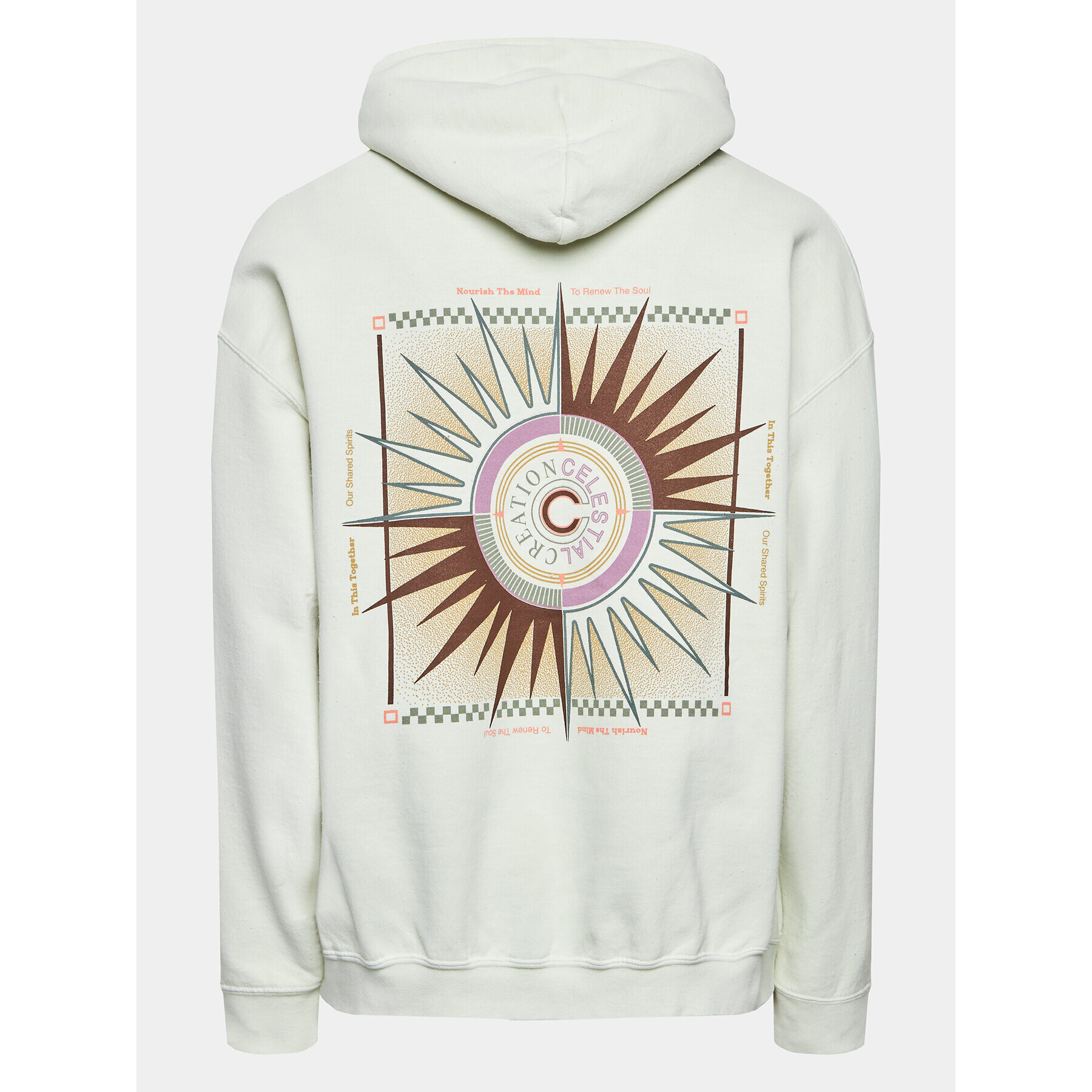 BDG Urban Outfitters Суитшърт Celestial Create Hood 77173664 Бежов Oversize - Pepit.bg