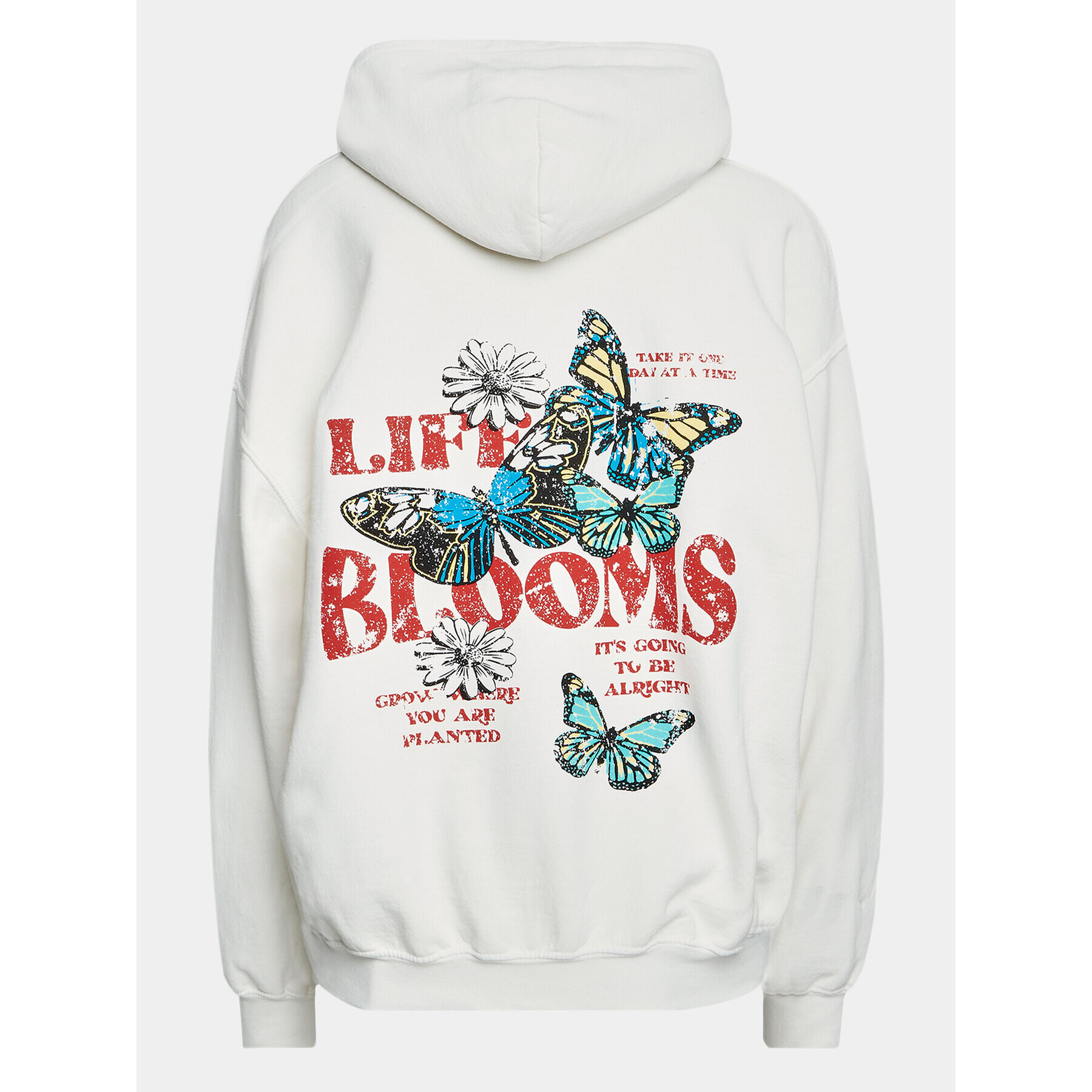 BDG Urban Outfitters Суитшърт Life Bloom Hoodie 77098713 Екрю Oversize - Pepit.bg