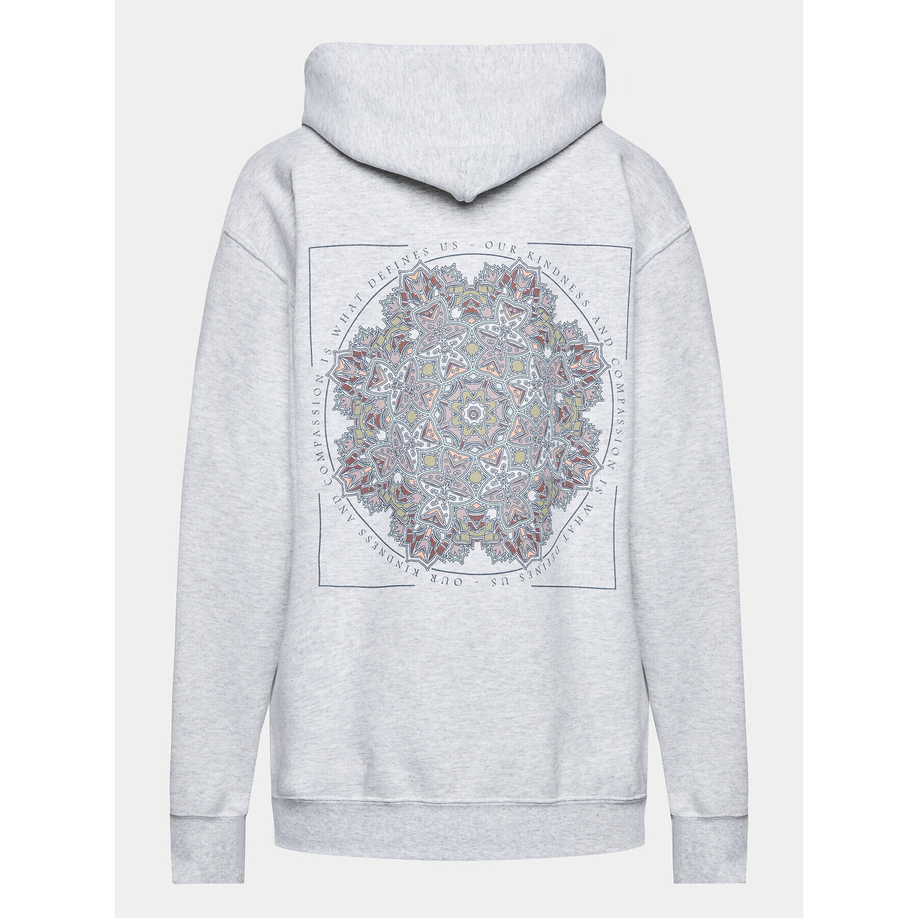 BDG Urban Outfitters Суитшърт Org Mandala Zip Thru 77173169 Сив Zipped Hoodie Fit - Pepit.bg