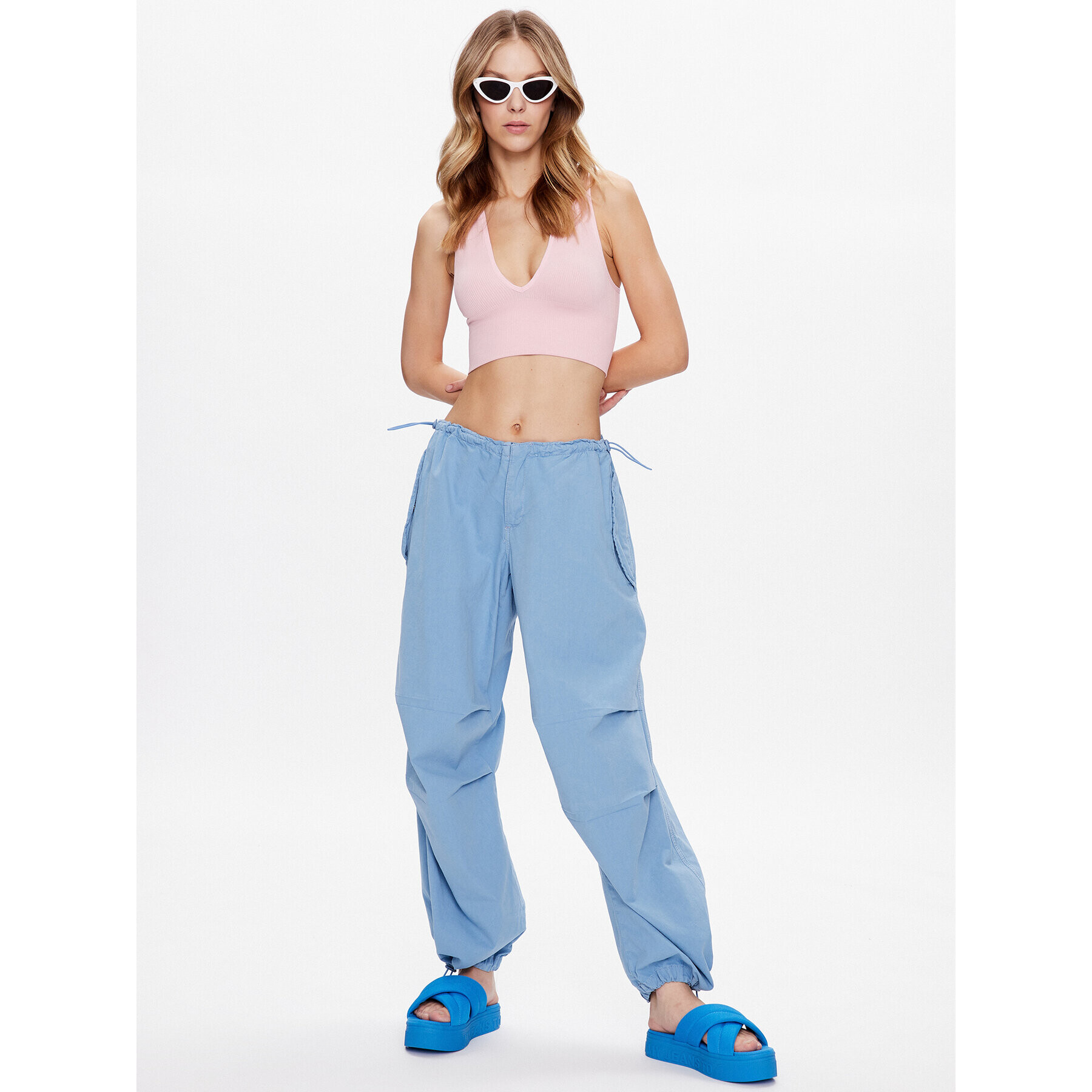 BDG Urban Outfitters Текстилни панталони BDG BAGGY CARGO 76475391 Син Relaxed Fit - Pepit.bg