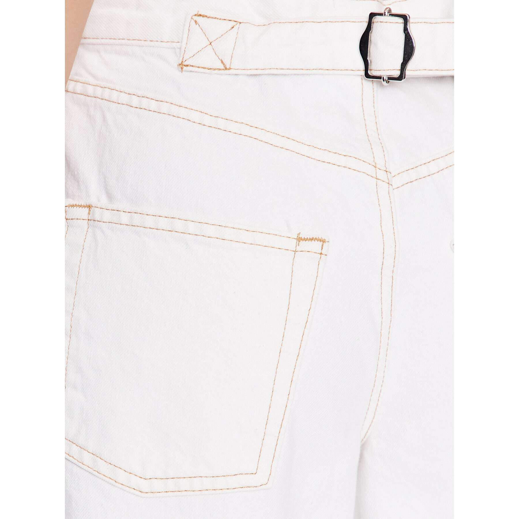 BDG Urban Outfitters Текстилни панталони BDG LOGAN CINCH WHITE 76473347 Бял Relaxed Fit - Pepit.bg