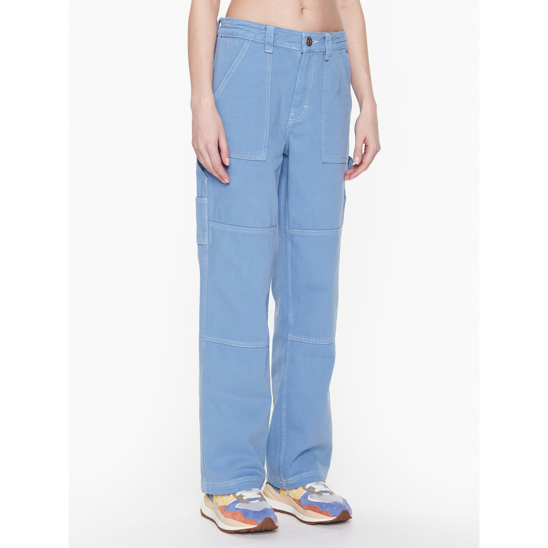 BDG Urban Outfitters Текстилни панталони BDG UTILITY SKATE BLUE 76474006 Син Relaxed Fit - Pepit.bg