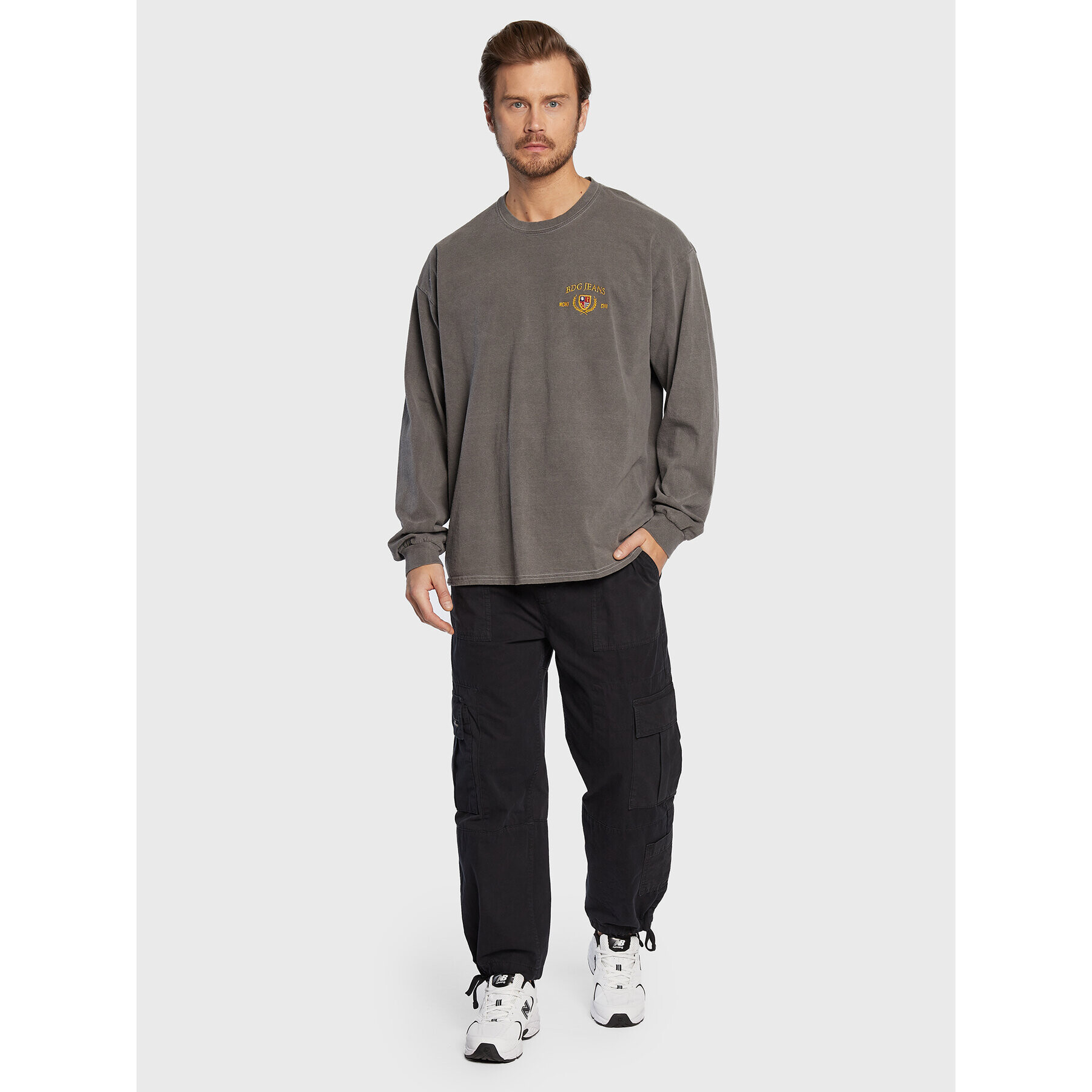 BDG Urban Outfitters Тениска с дълъг ръкав 75328807 Сив Relaxed Fit - Pepit.bg