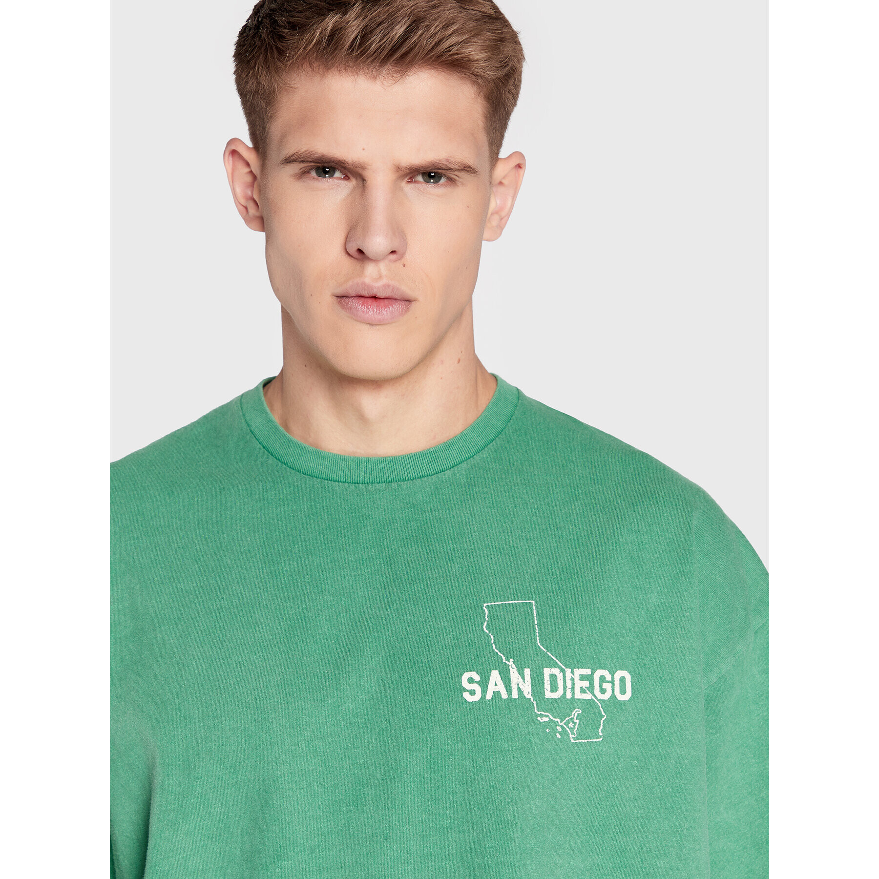 BDG Urban Outfitters Тишърт 75326066 Зелен Regular Fit - Pepit.bg
