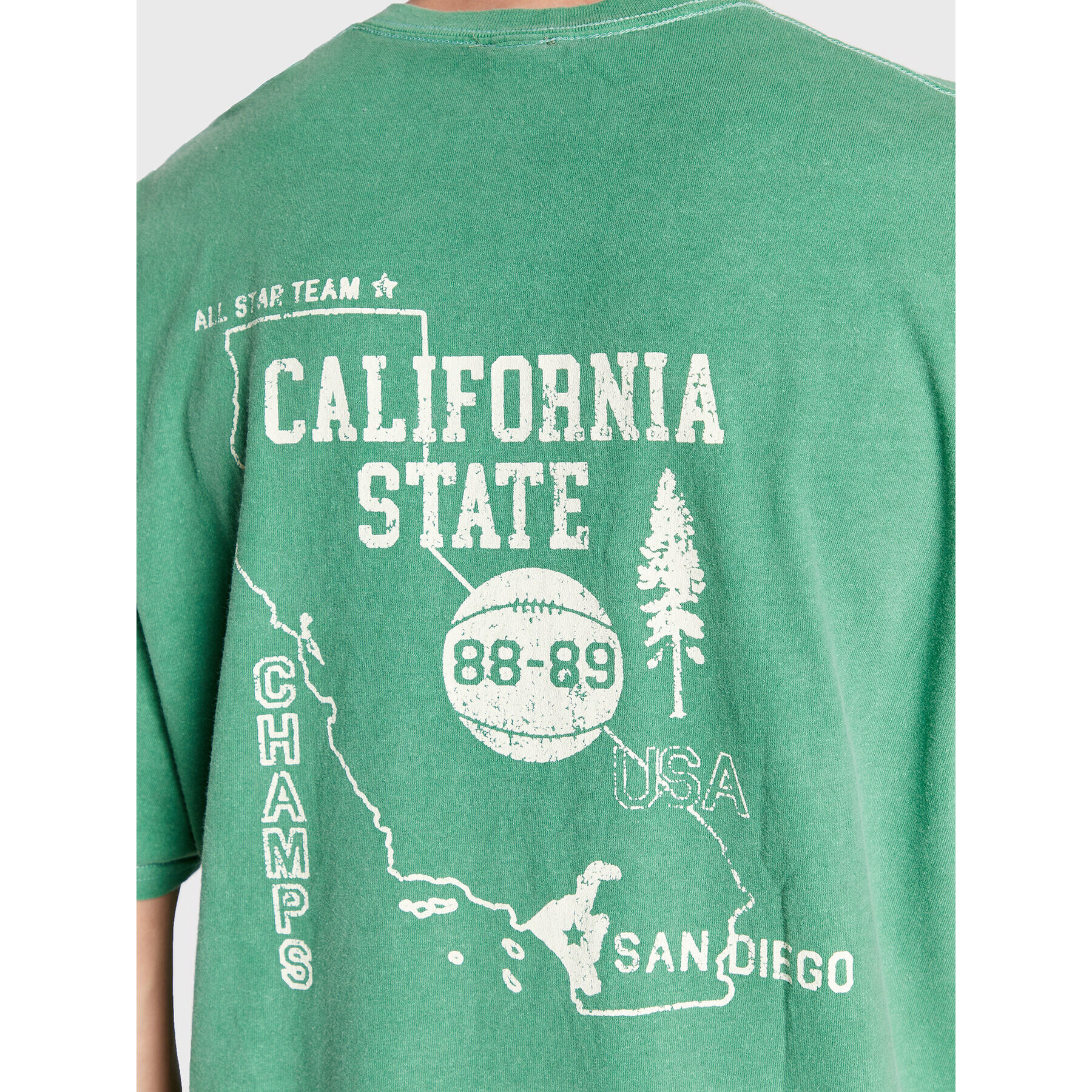BDG Urban Outfitters Тишърт 75326066 Зелен Regular Fit - Pepit.bg