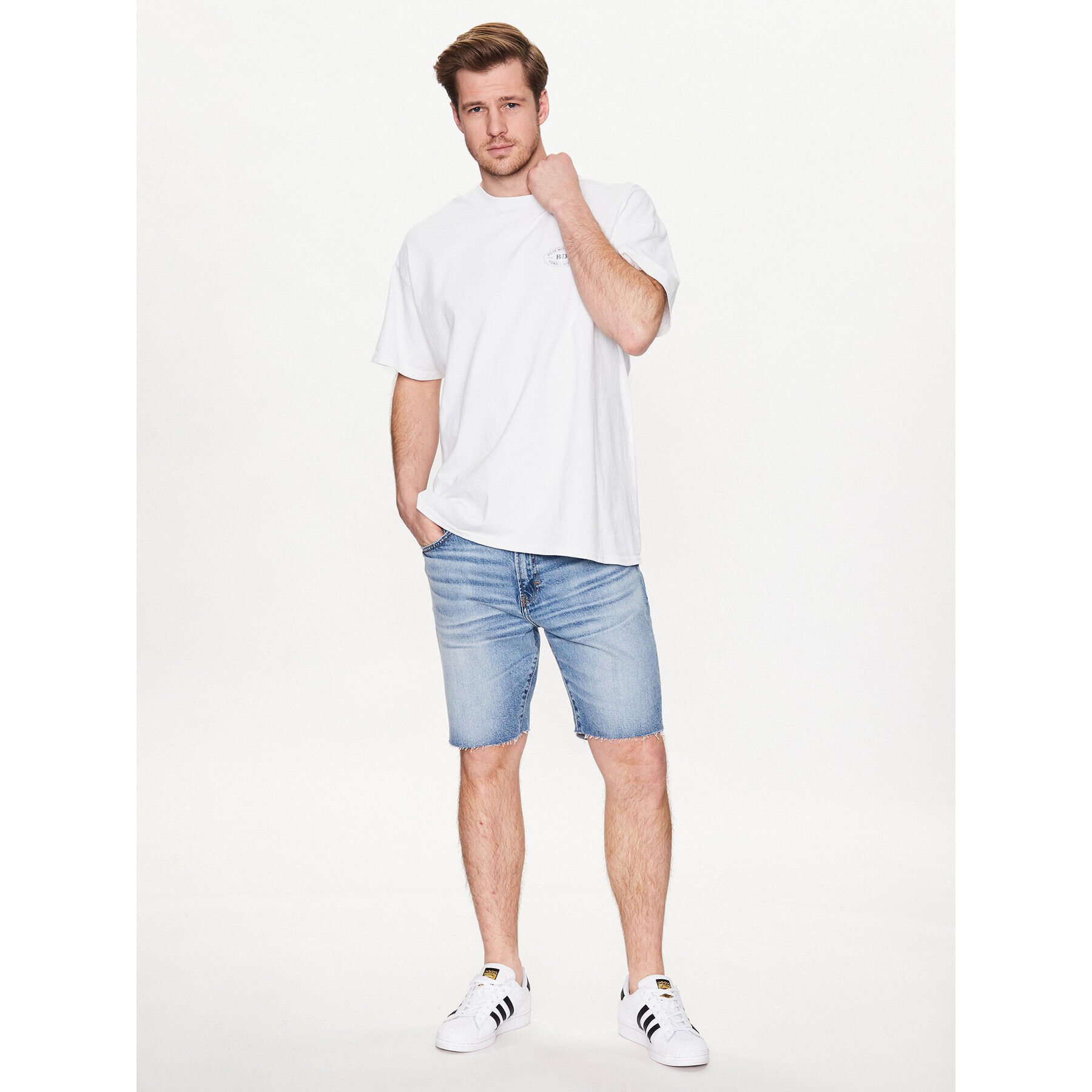 BDG Urban Outfitters Тишърт BDG TIGER HEAD TEE Бял Oversize - Pepit.bg