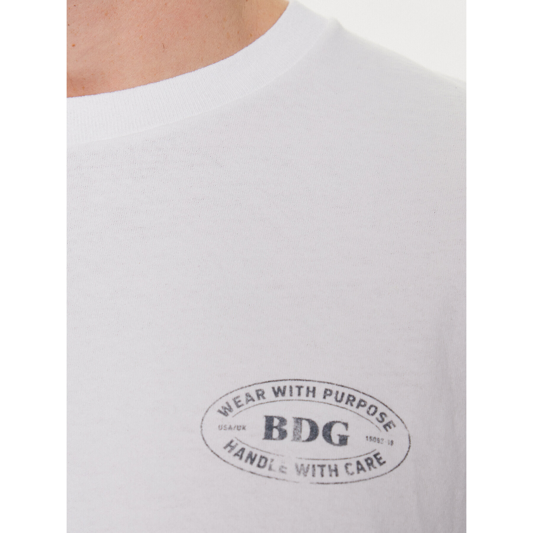 BDG Urban Outfitters Тишърт BDG TIGER HEAD TEE Бял Oversize - Pepit.bg