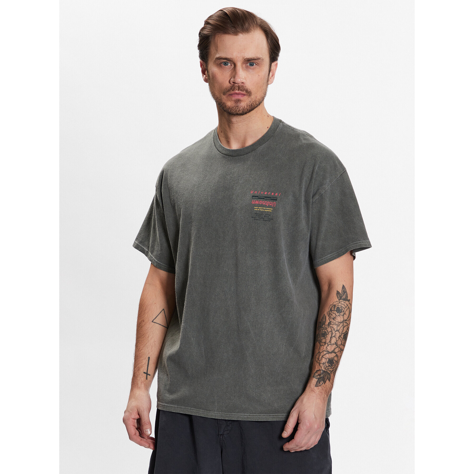 BDG Urban Outfitters Тишърт BDG UNIVERSAL UNKNOWN TEE 76741784 Каки Oversize - Pepit.bg