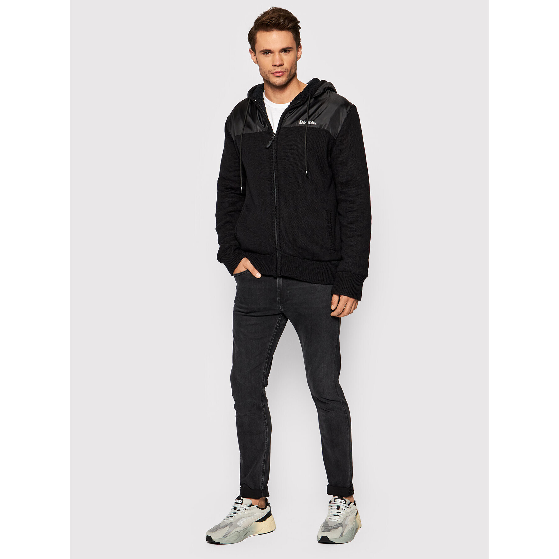 Bench Кардиган Dillo 118628 Черен Regular Fit - Pepit.bg