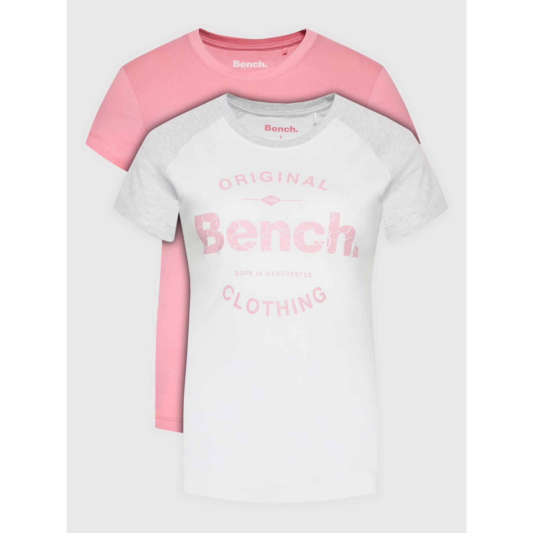 Bench Комплект 2 тишъртки Libbi 120683 Бял Regular Fit - Pepit.bg
