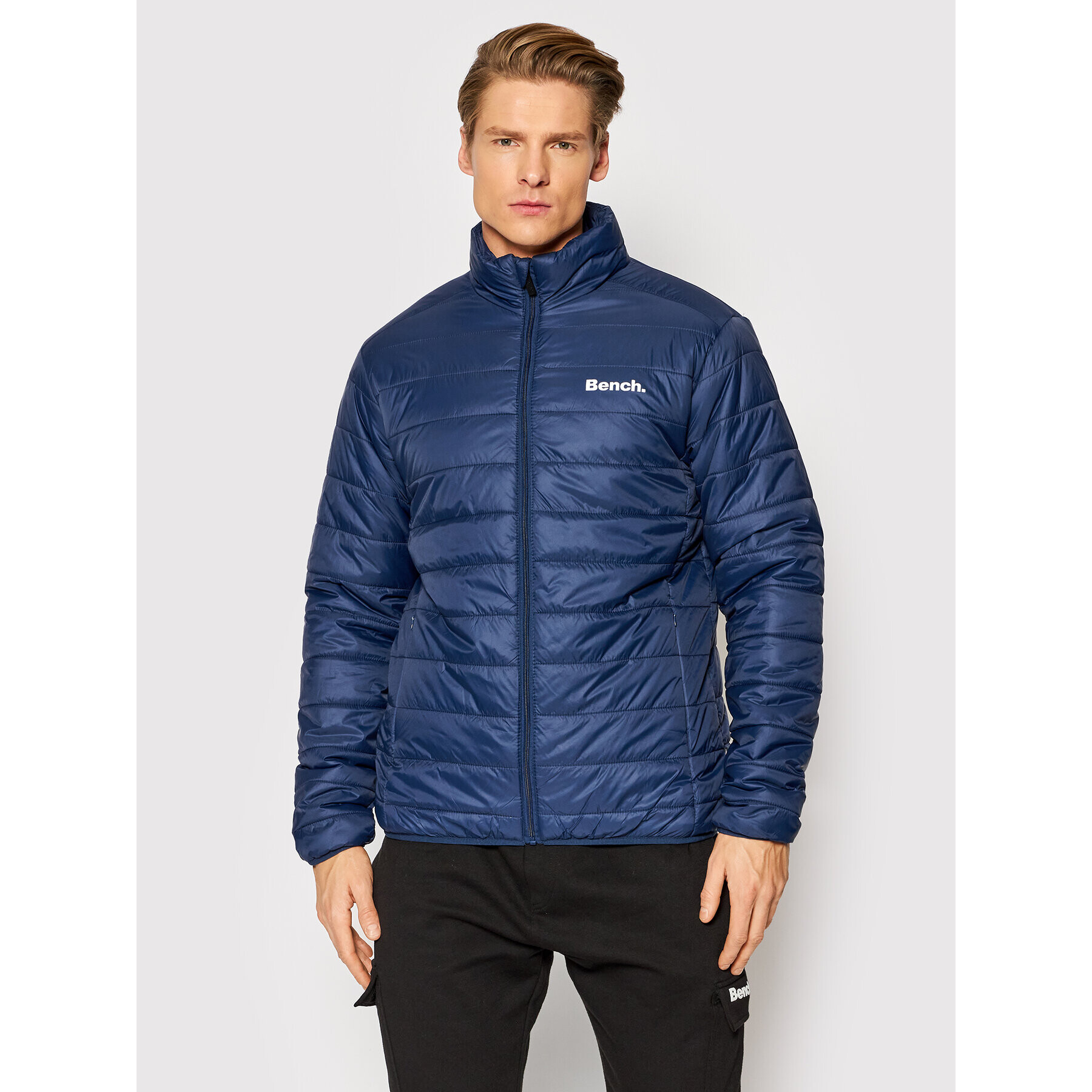 Bench Пухено яке Garther 116400 Тъмносин Regular Fit - Pepit.bg