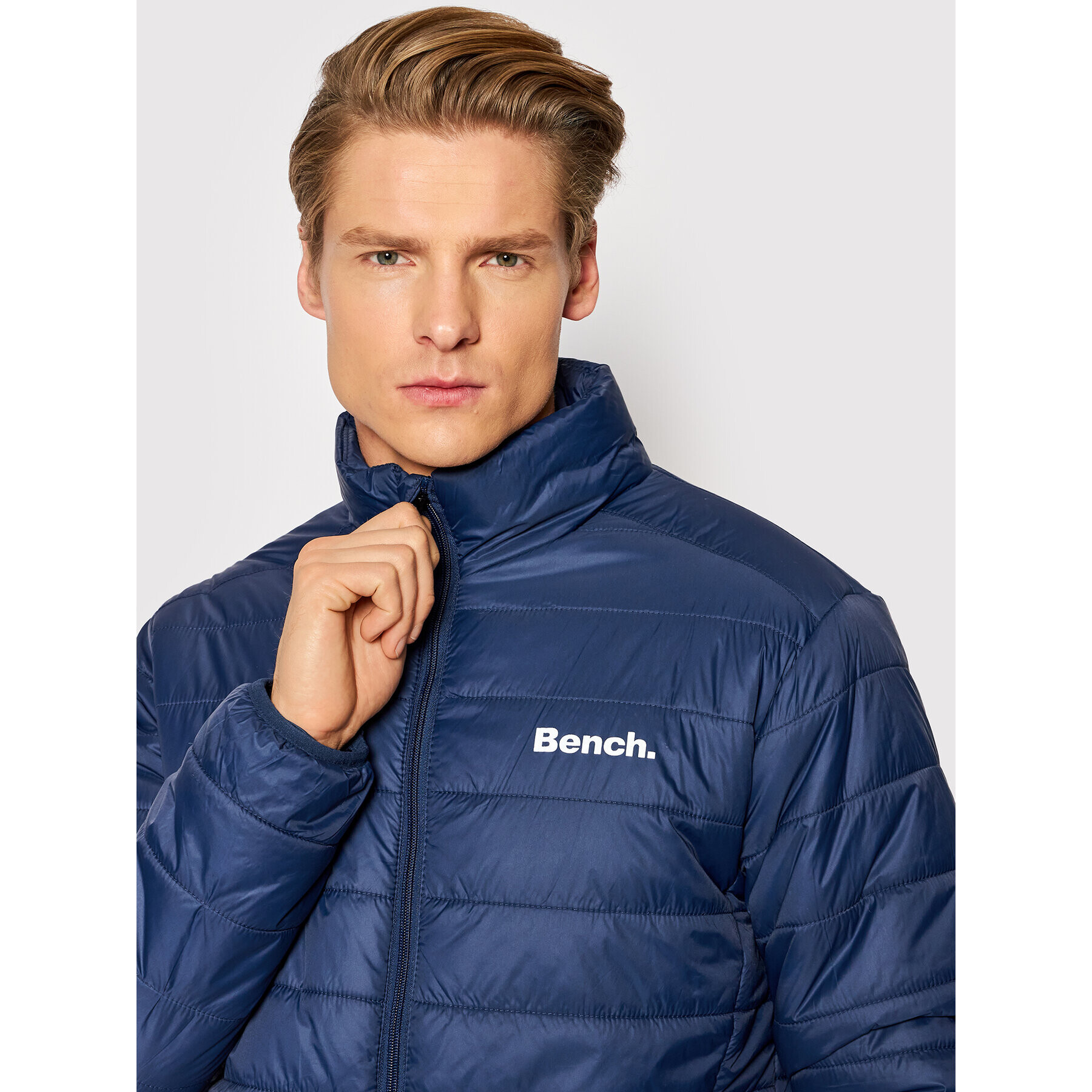 Bench Пухено яке Garther 116400 Тъмносин Regular Fit - Pepit.bg