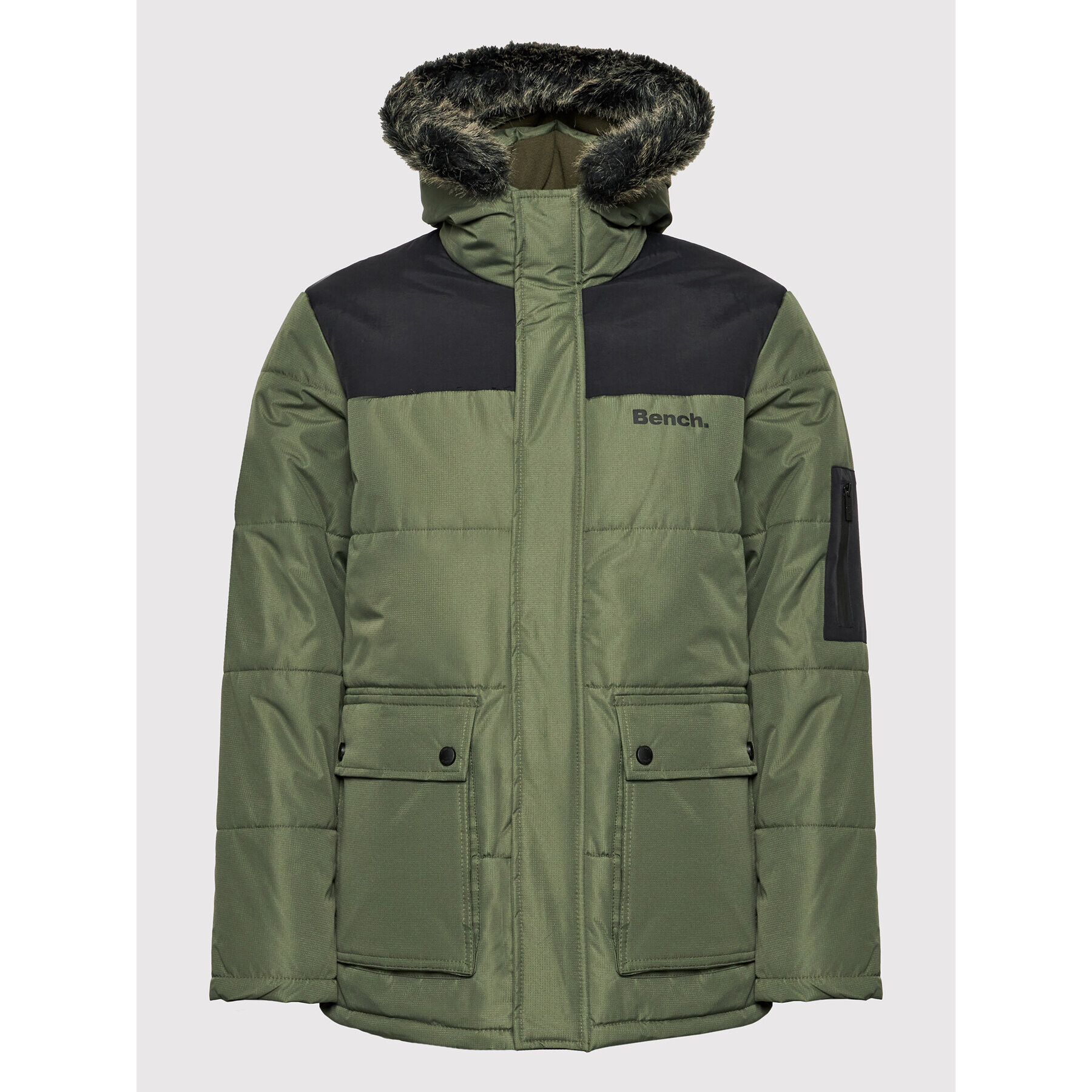 Bench Пухено яке Tillor 118884 Зелен Regular Fit - Pepit.bg
