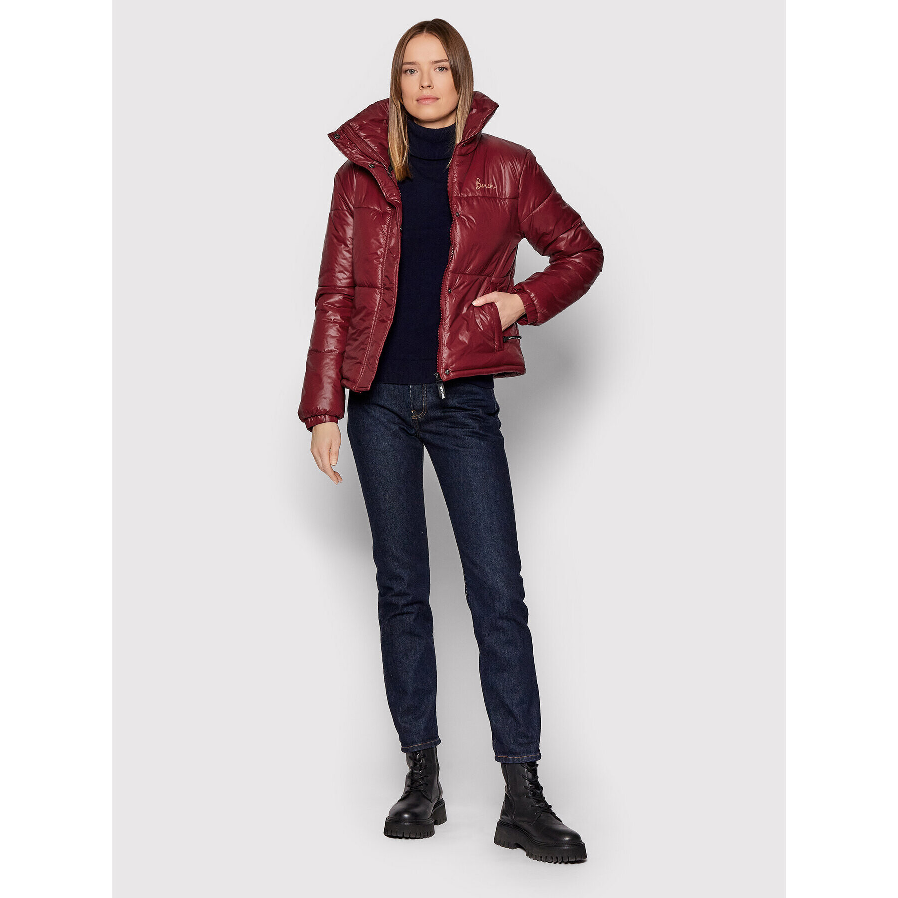 Bench Пухено яке Roana 118541 Бордо Regular Fit - Pepit.bg