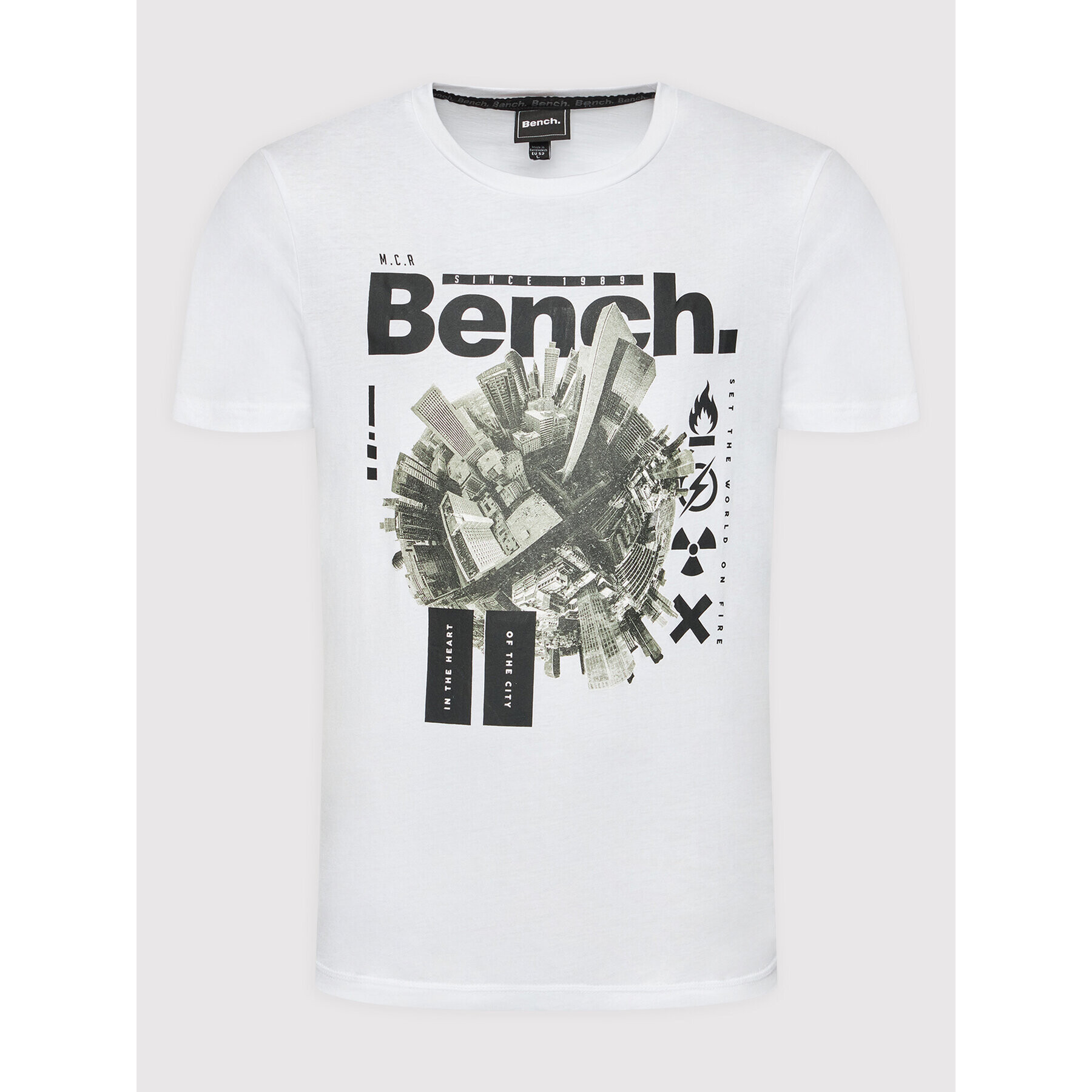 Bench Тишърт Fontaine 117992 Бял Regular Fit - Pepit.bg