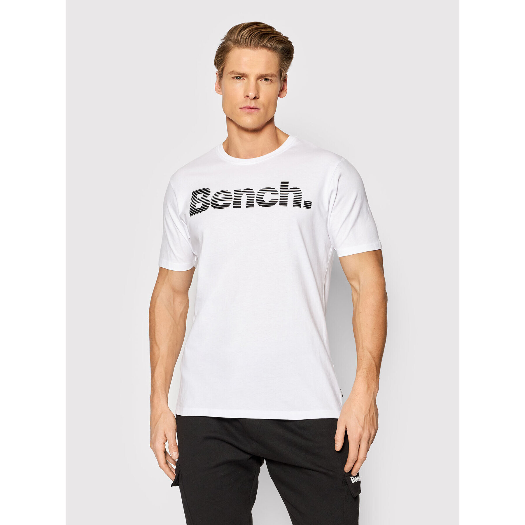 Bench Тишърт Leandro 118985 Бял Regular Fit - Pepit.bg