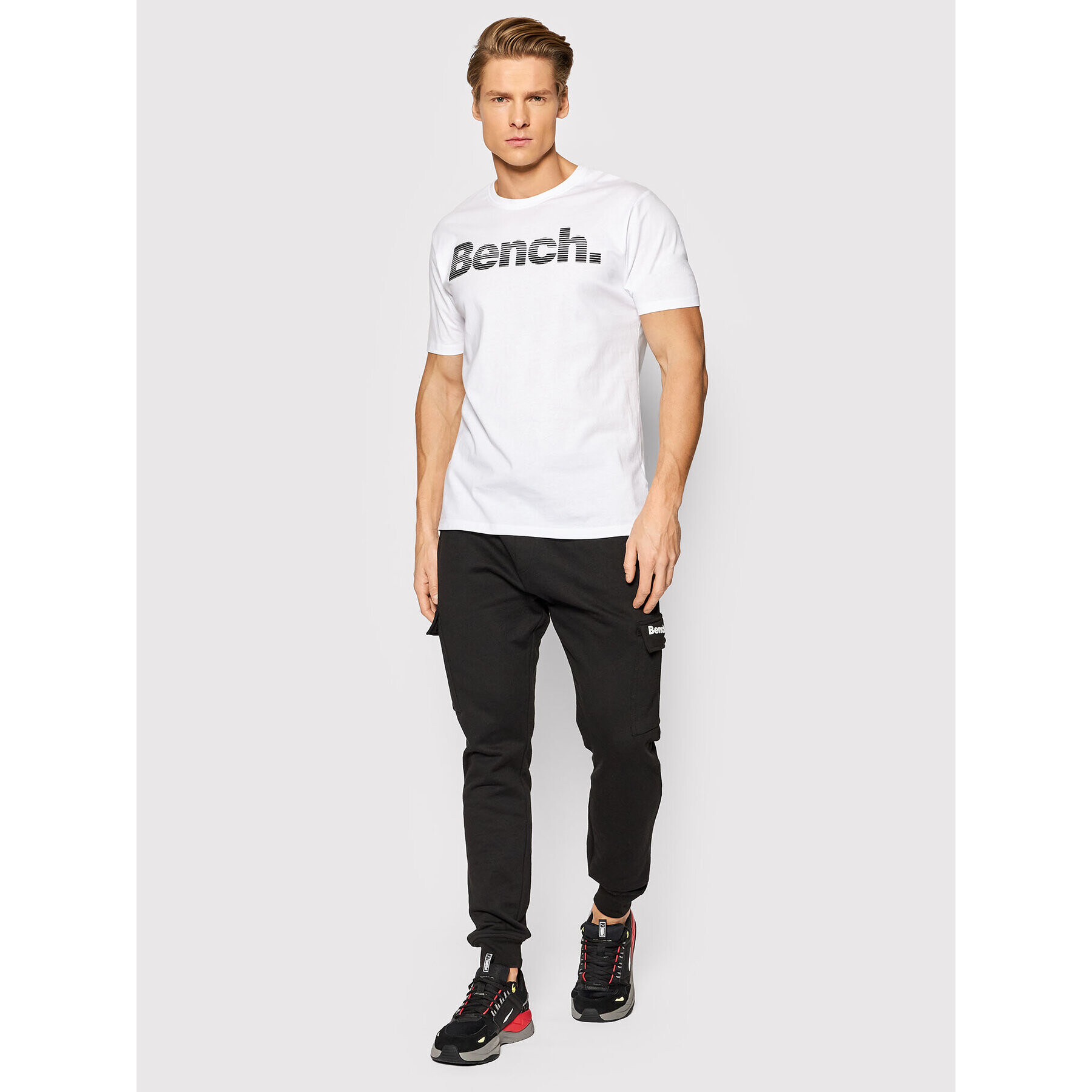 Bench Тишърт Leandro 118985 Бял Regular Fit - Pepit.bg