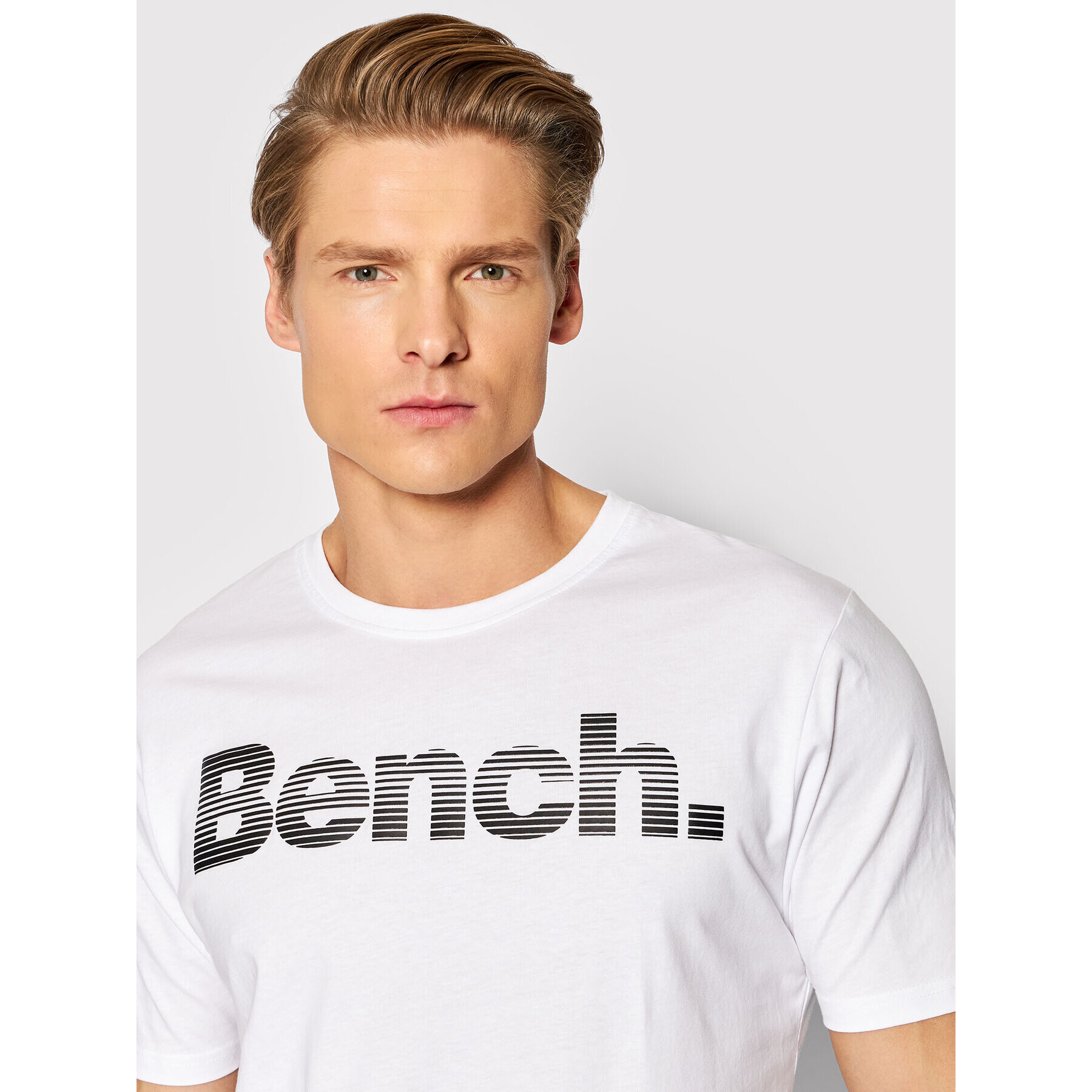 Bench Тишърт Leandro 118985 Бял Regular Fit - Pepit.bg