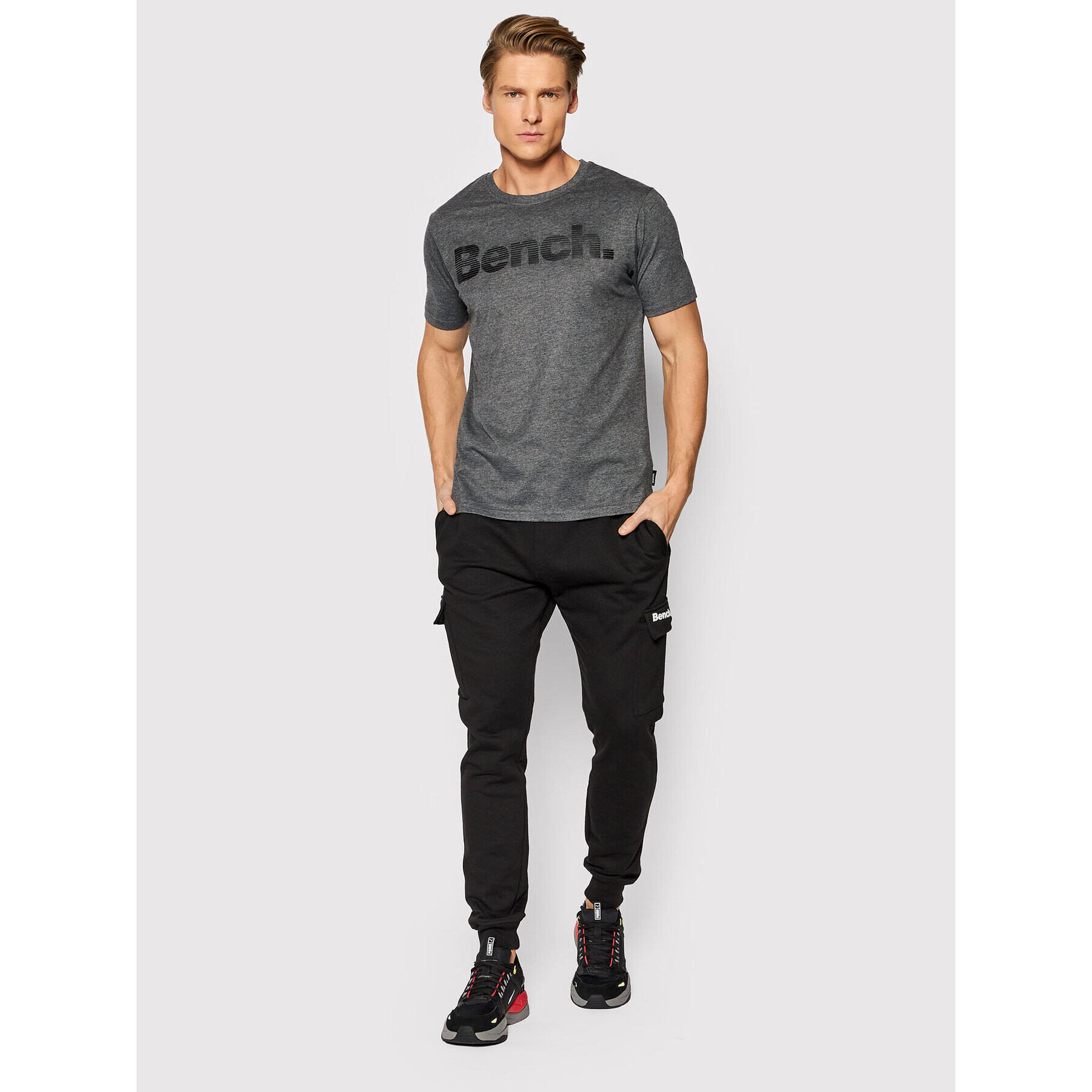 Bench Тишърт Leandro 118985 Сив Regular Fit - Pepit.bg