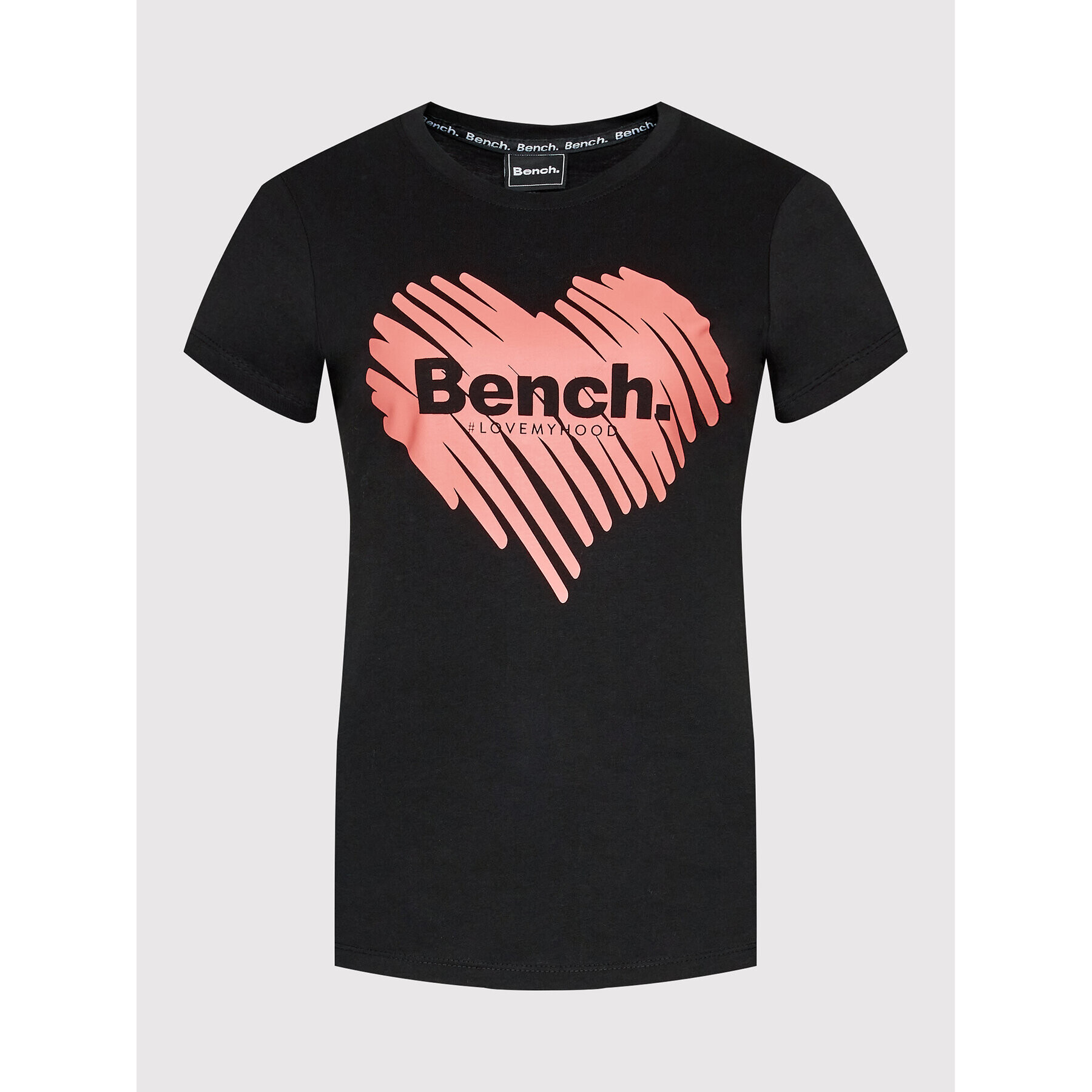 Bench Тишърт Love Heart 120730 Черен Regular Fit - Pepit.bg