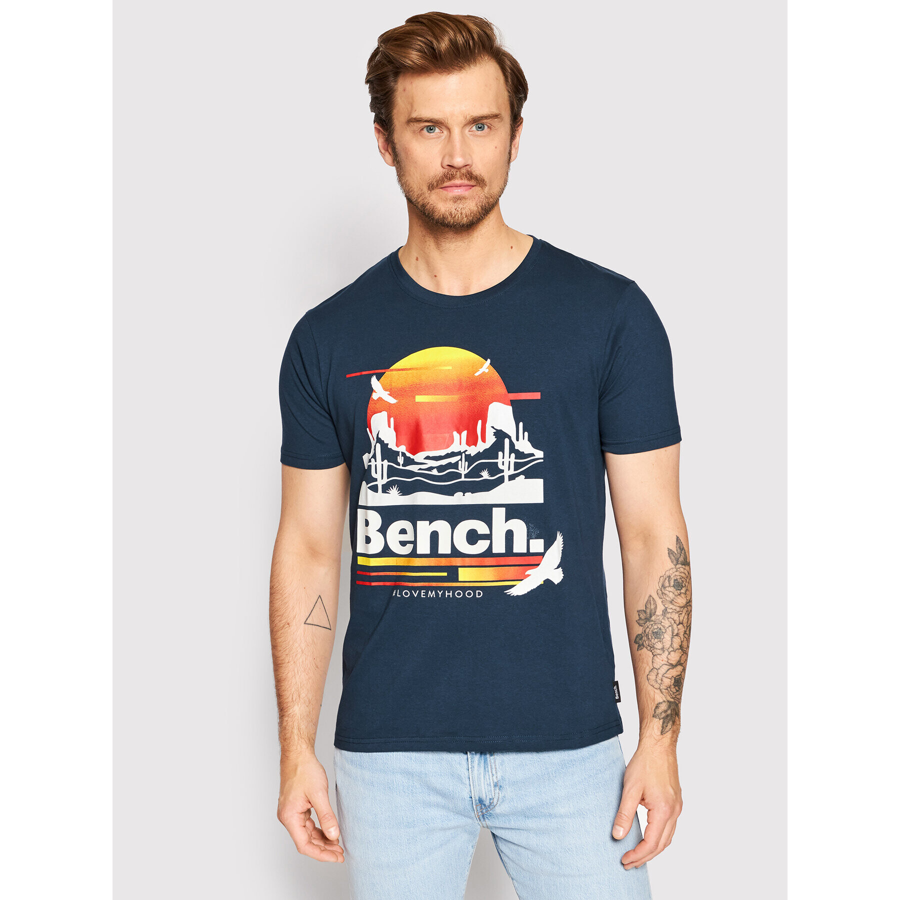 Bench Тишърт Mendota 120695 Тъмносин Regular Fit - Pepit.bg