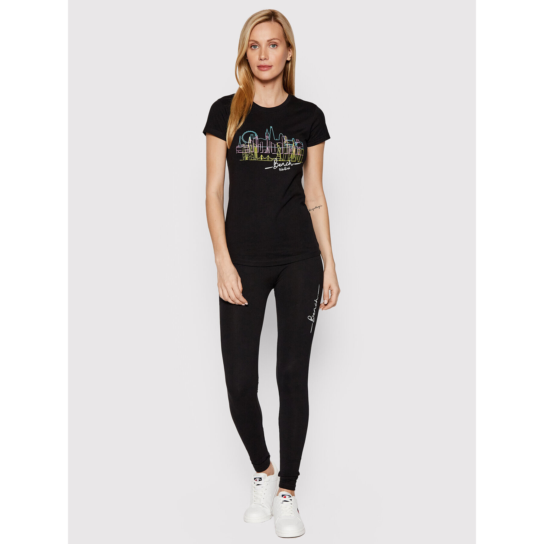 Bench Тишърт Neon City 120754 Черен Regular Fit - Pepit.bg