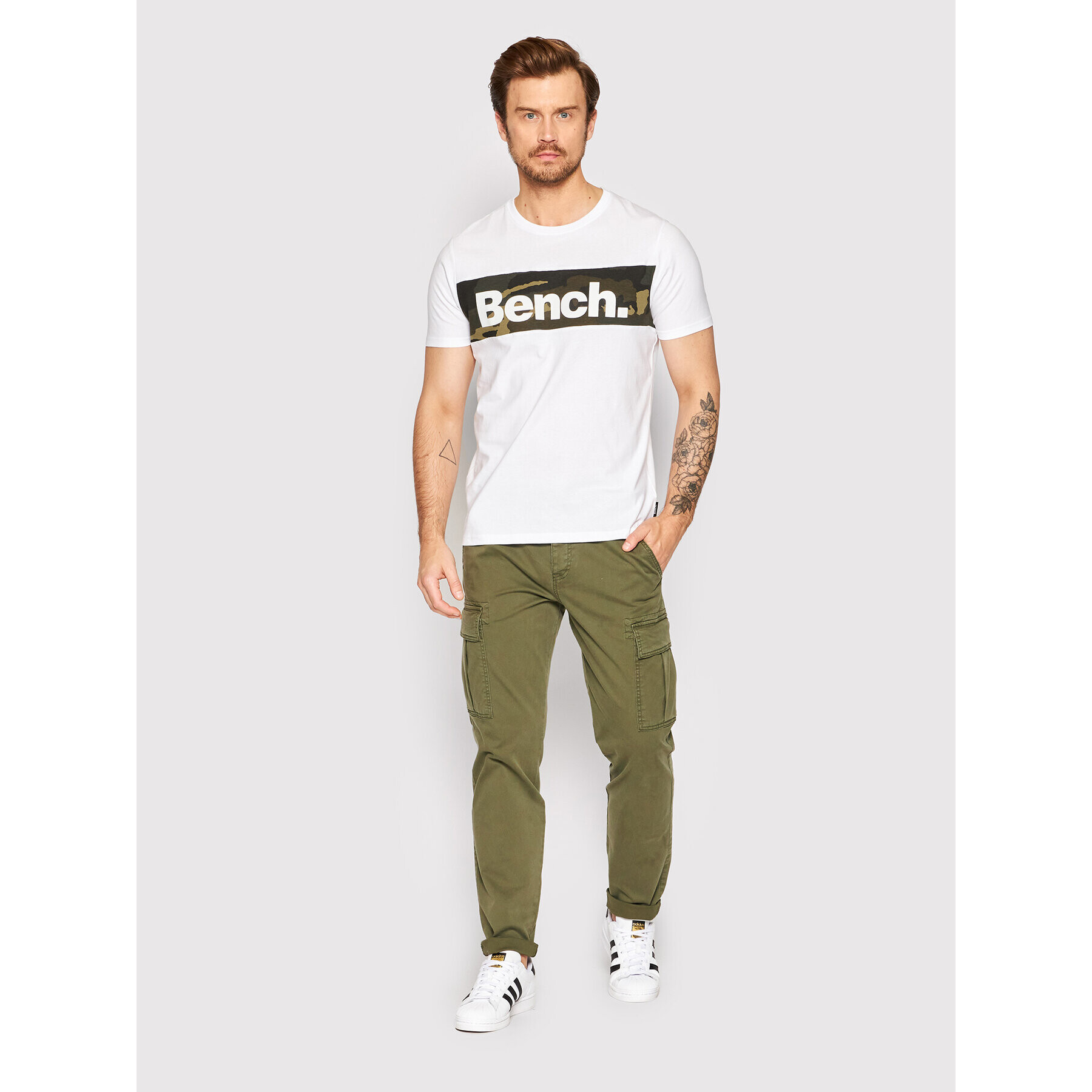 Bench Тишърт Sendak 120763 Бял Regular Fit - Pepit.bg