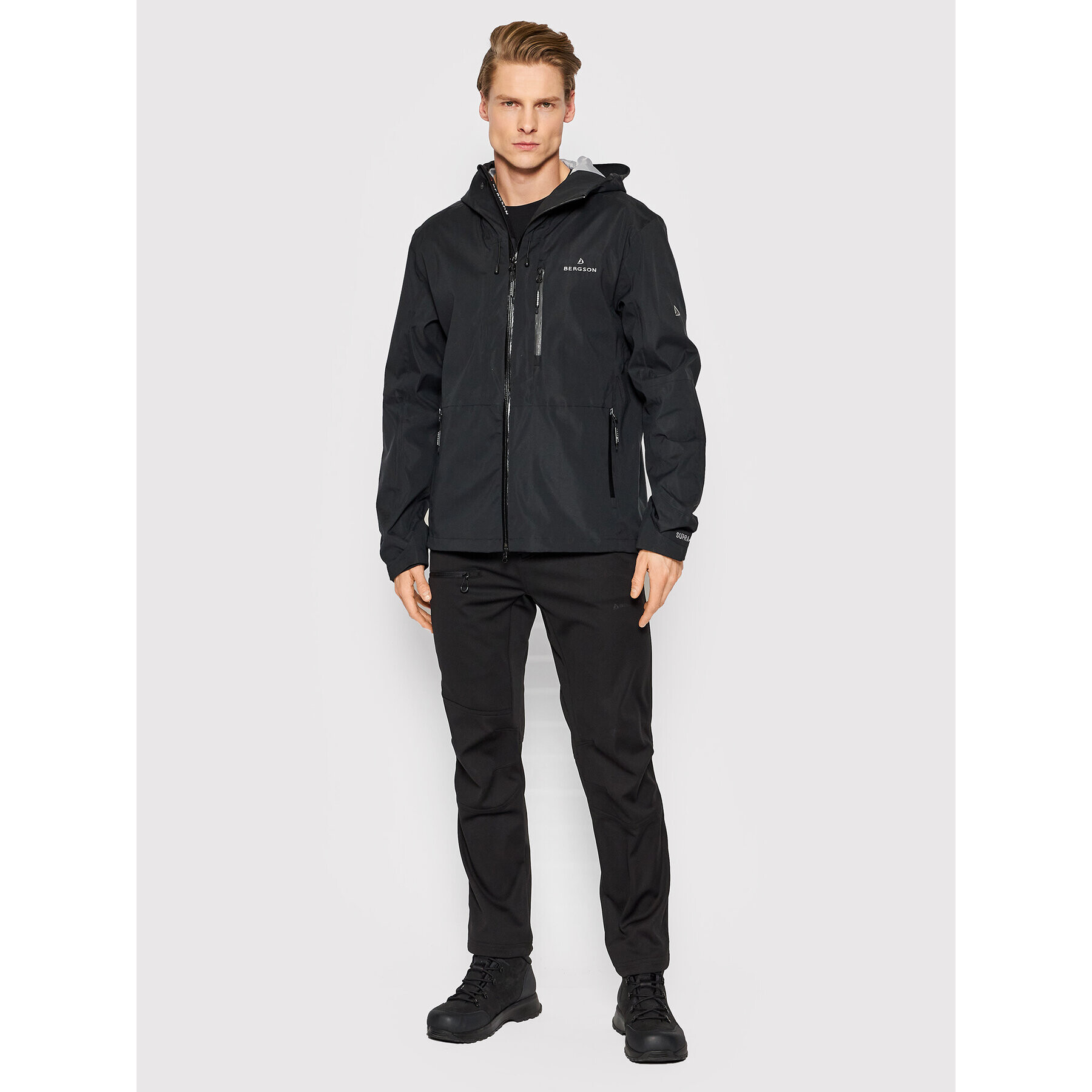 Bergson Outdoor панталони Sort Ss Черен Regular Fit - Pepit.bg