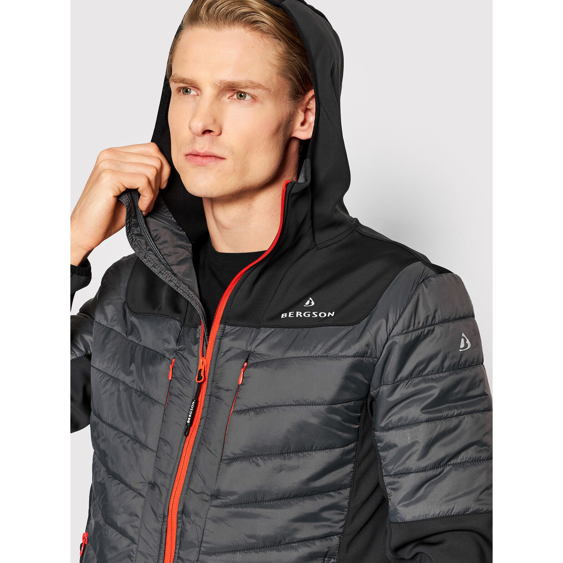 Bergson Преходно яке Bluff Hb Сив Regular Fit - Pepit.bg