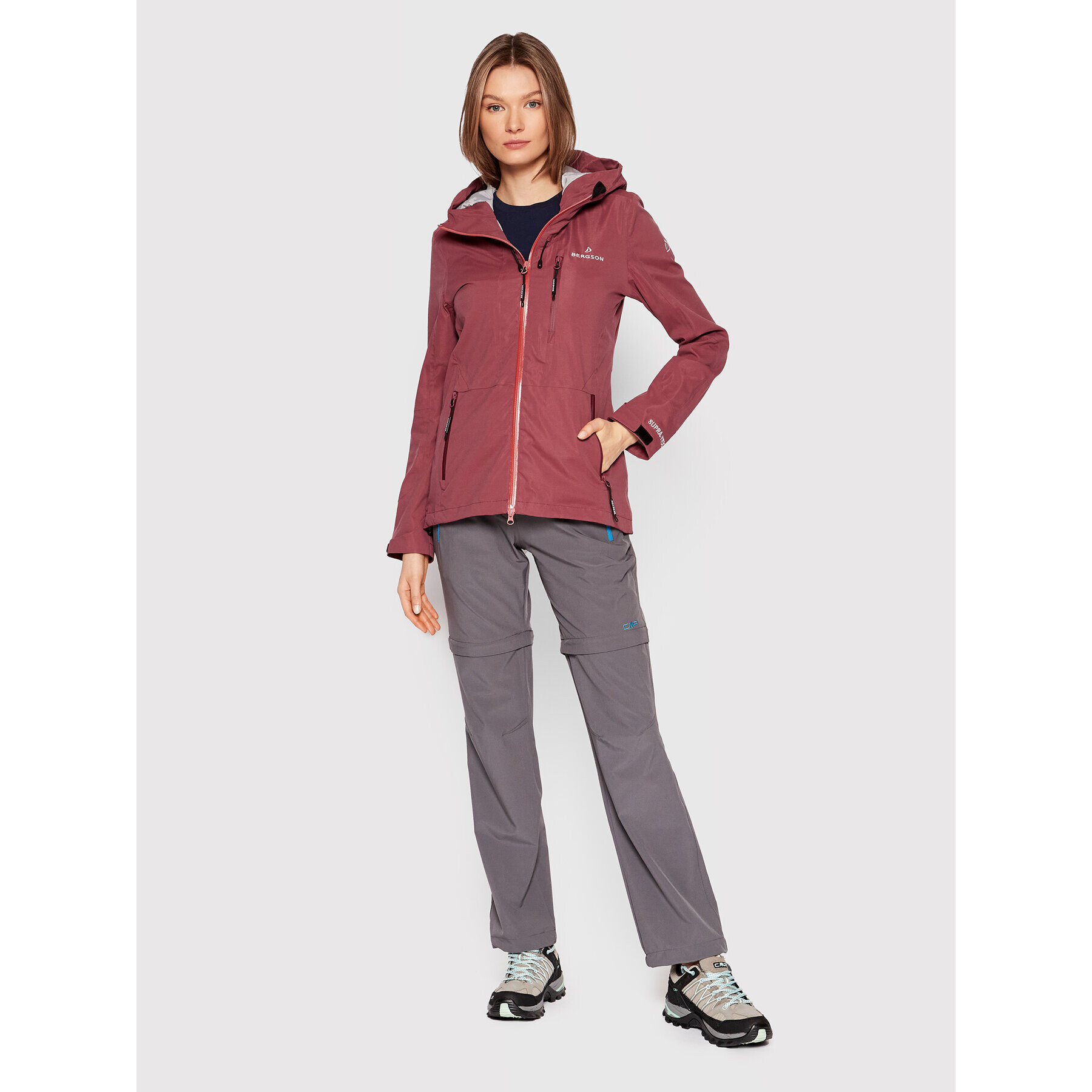 Bergson Преходно яке Rush Stx Бордо Slim Fit - Pepit.bg