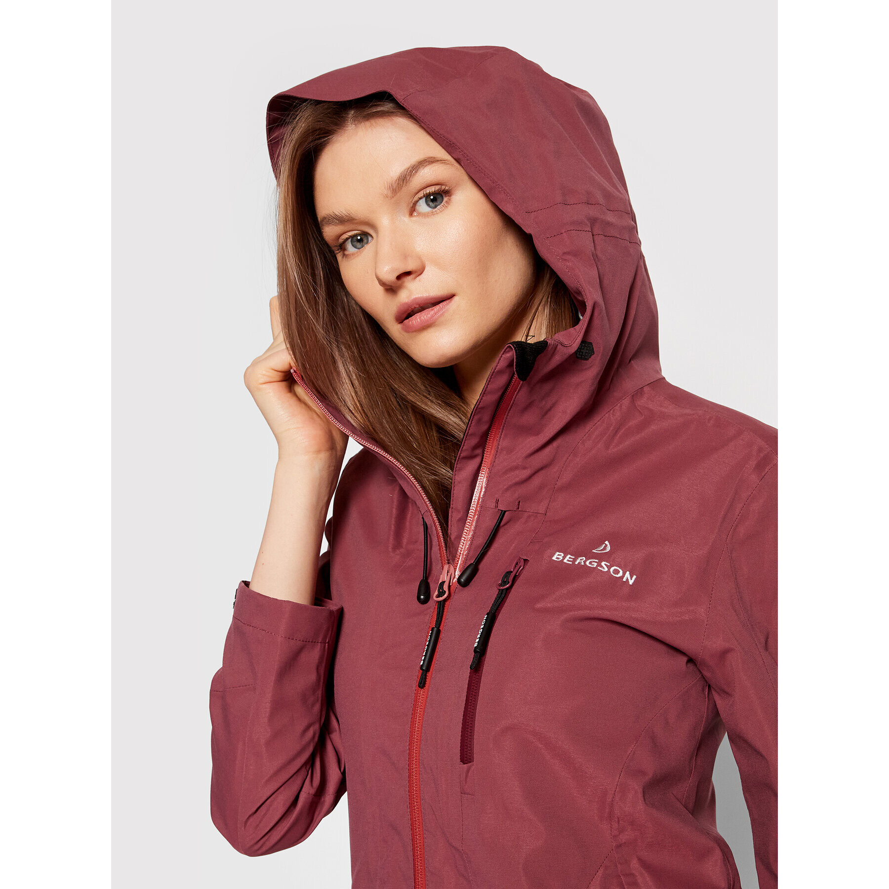 Bergson Преходно яке Rush Stx Бордо Slim Fit - Pepit.bg